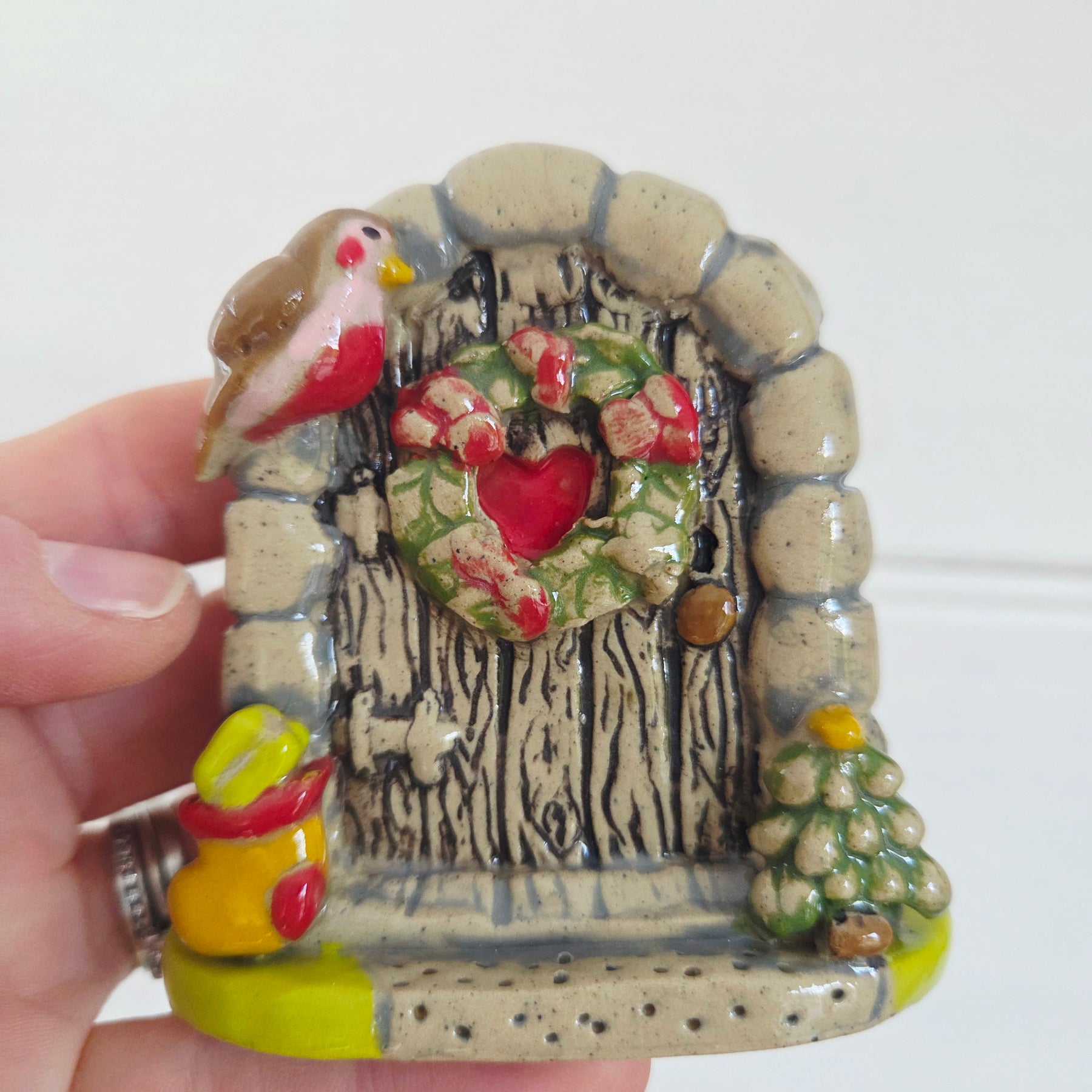 Christmas Fairy Door - Wreath