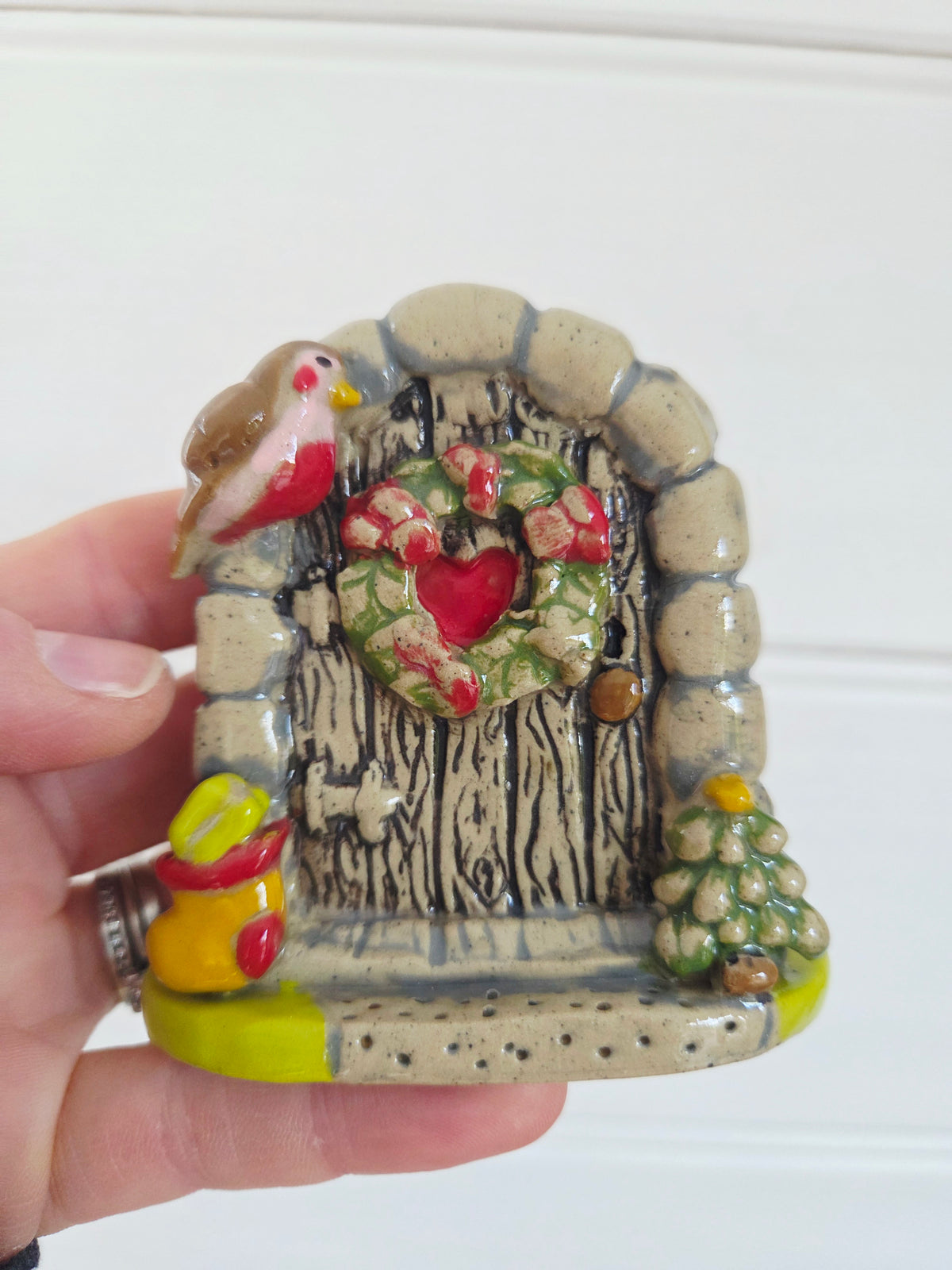 Christmas Fairy Door - Wreath