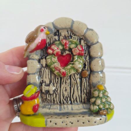 Christmas Fairy Door - Wreath