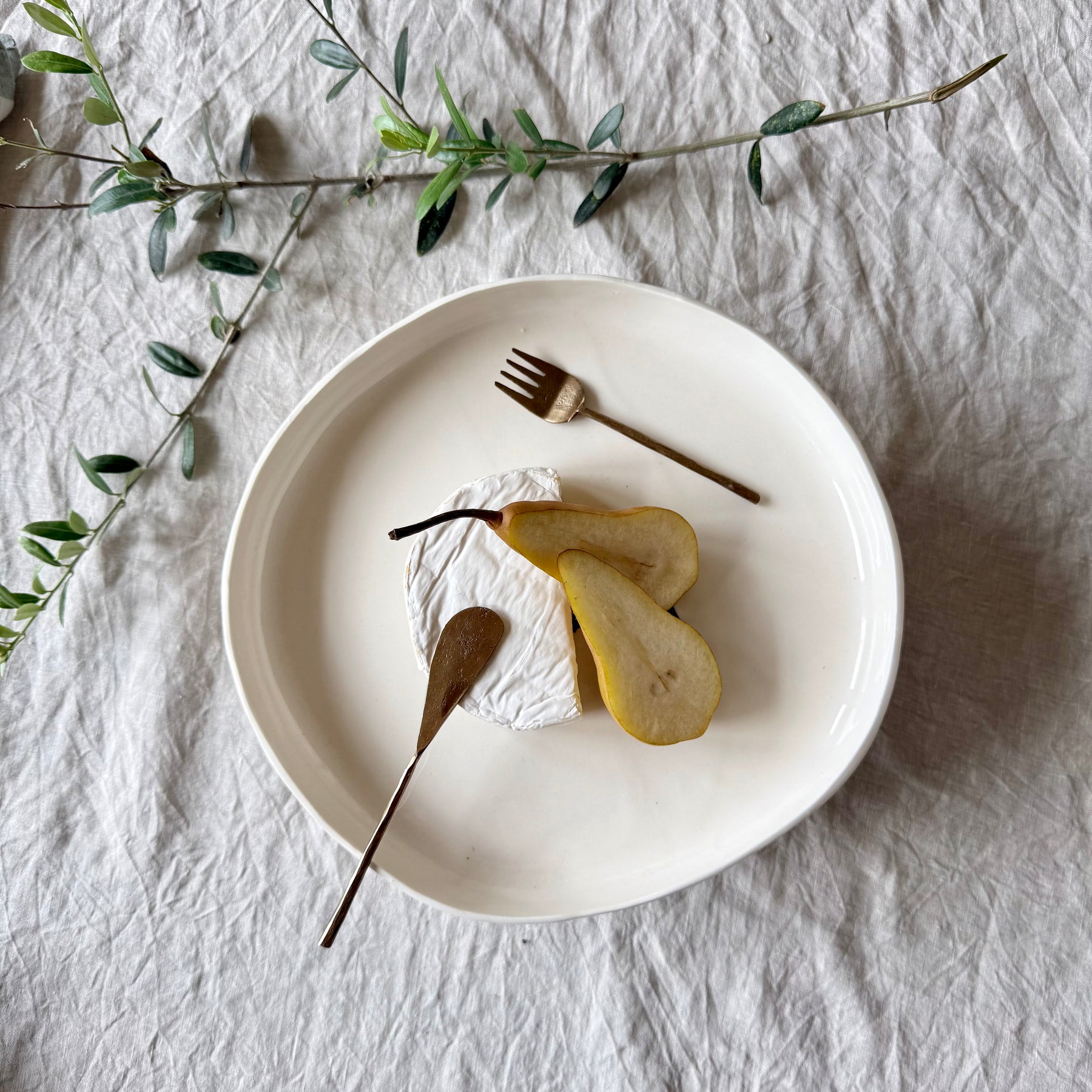 Handmade Porcelain Nesting Plates - Gathered Fruit Collection