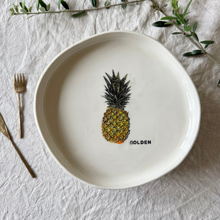 Handmade Porcelain Nesting Plates - Gathered Fruit Collection
