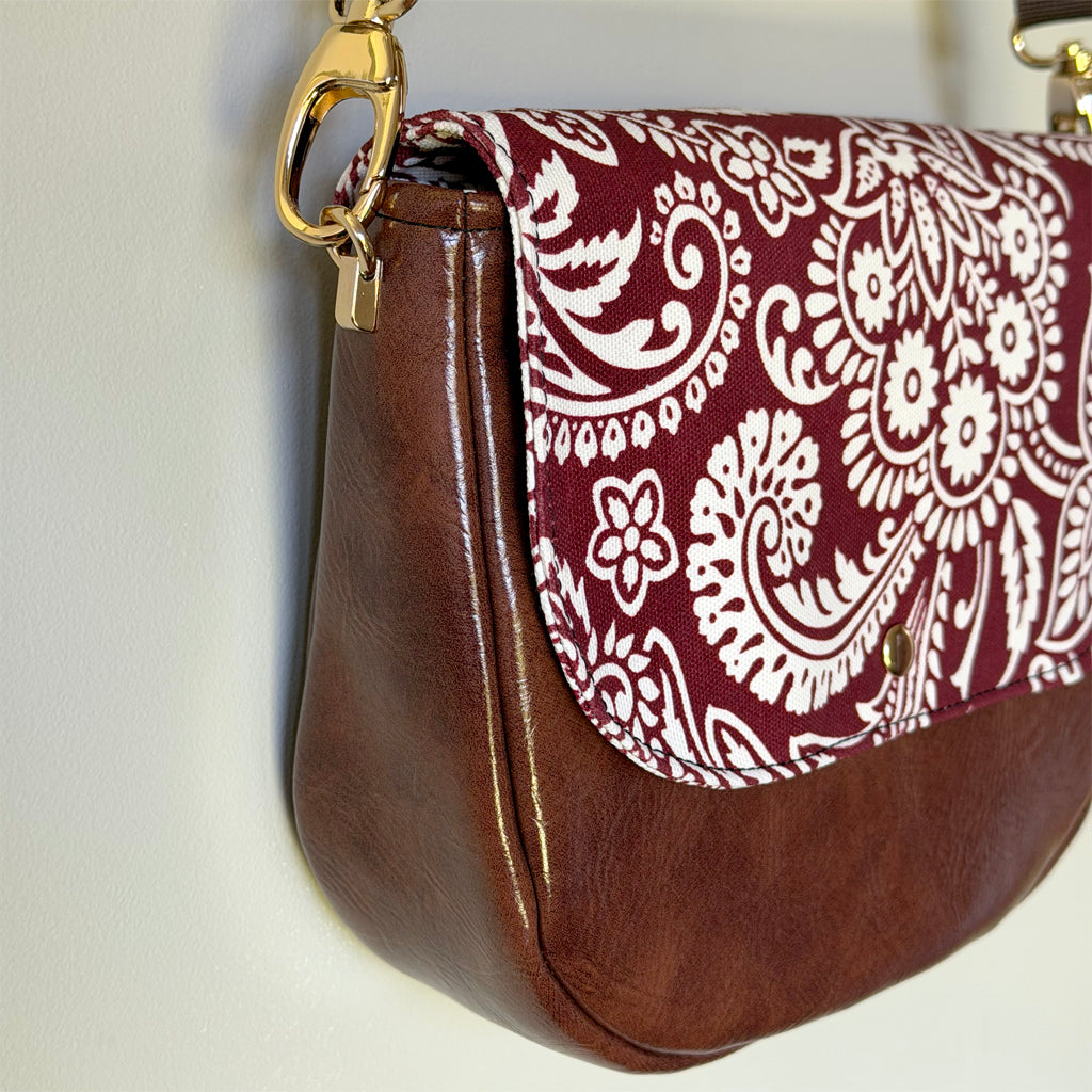 Handmade crossbody bag | Paisley Classic | Unique