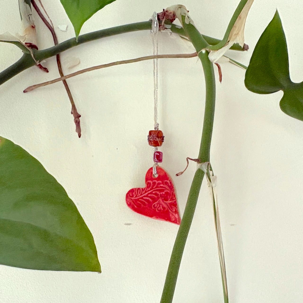 Ceramic handcrafted heart gift tags – set of 3 tags