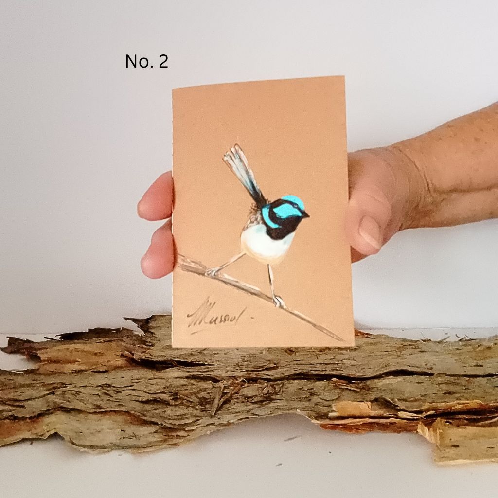 Handpainted Blue Wren Series Notebooks