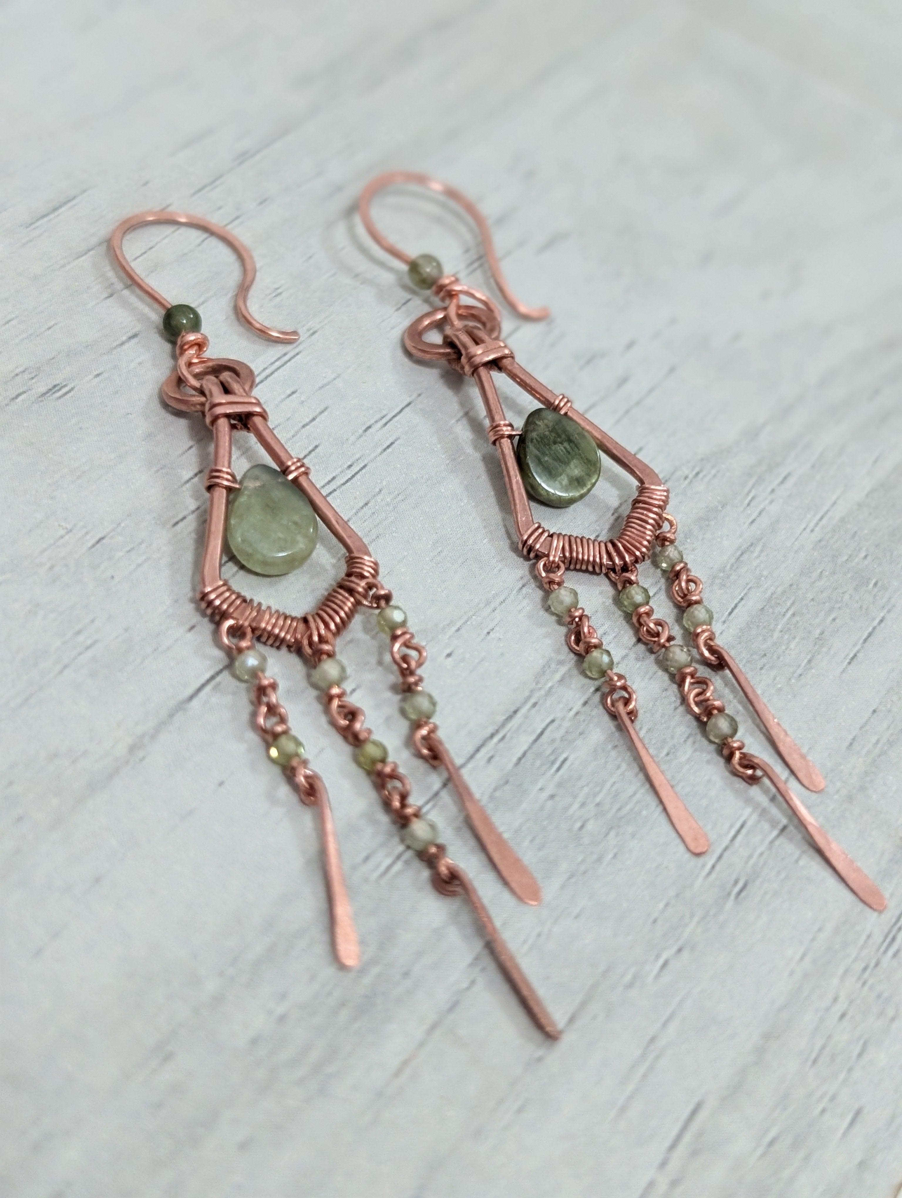 Custom for Michelle - Anne Earrings (green)
