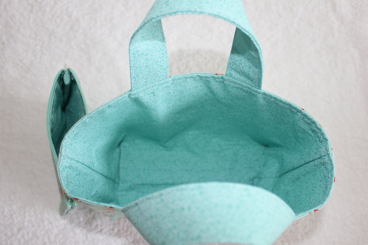 AQUAMARINE FLORAL - TINY TOTS TOTE BAG RANGE