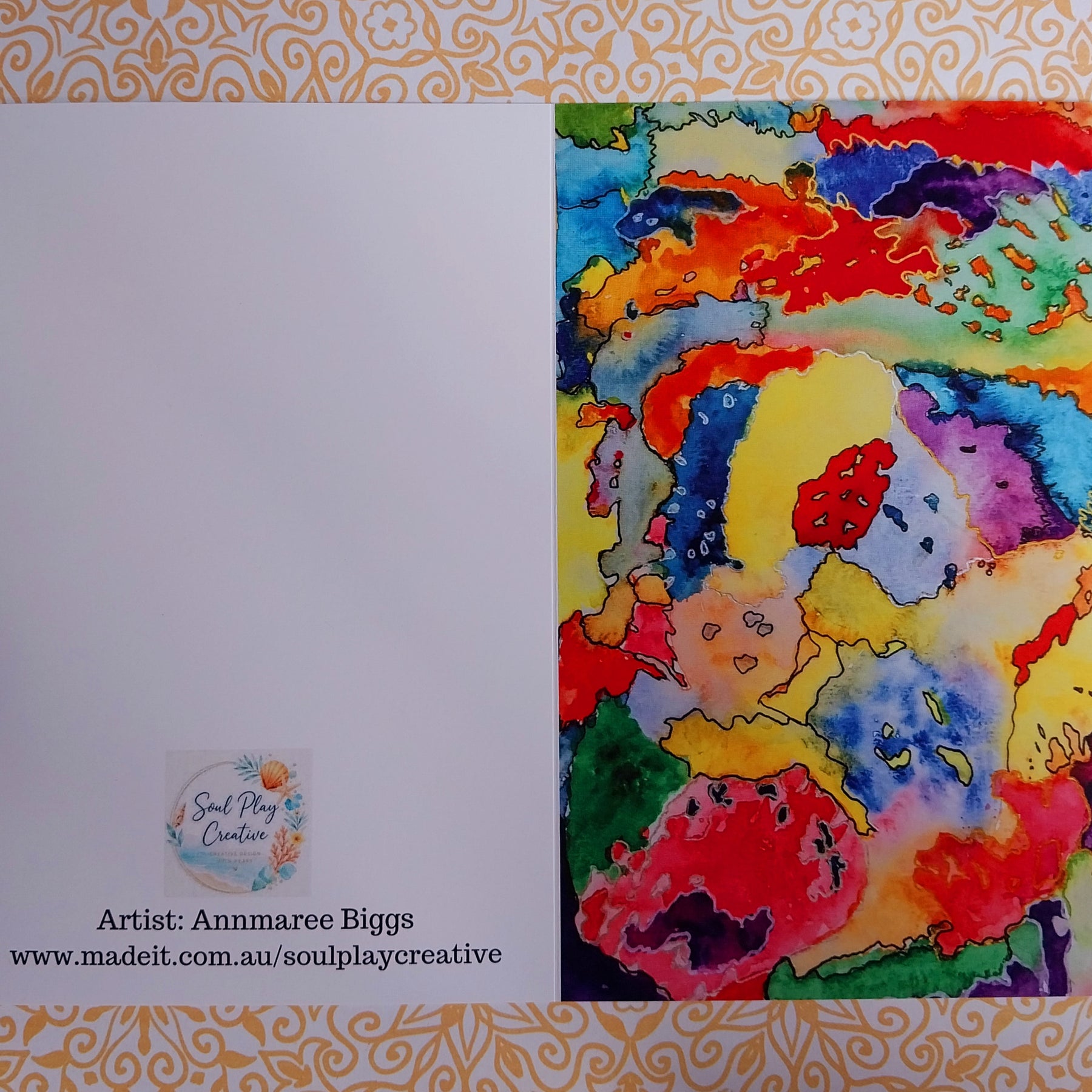 Clouds in Colour Blank Greeting Card