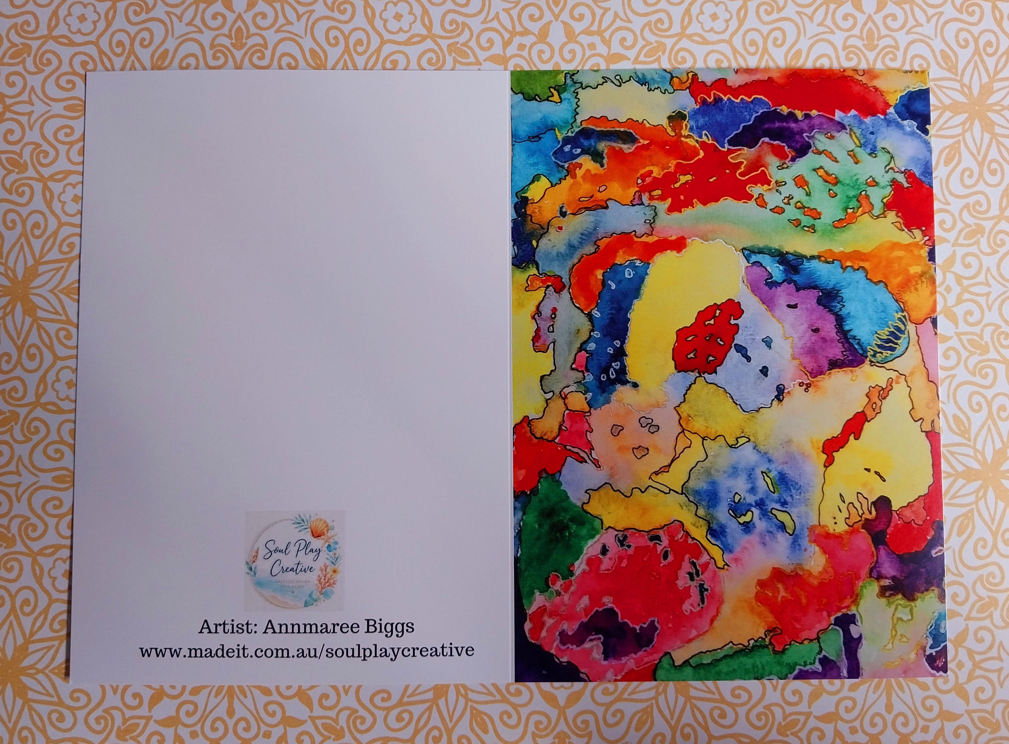 Clouds in Colour Blank Greeting Card