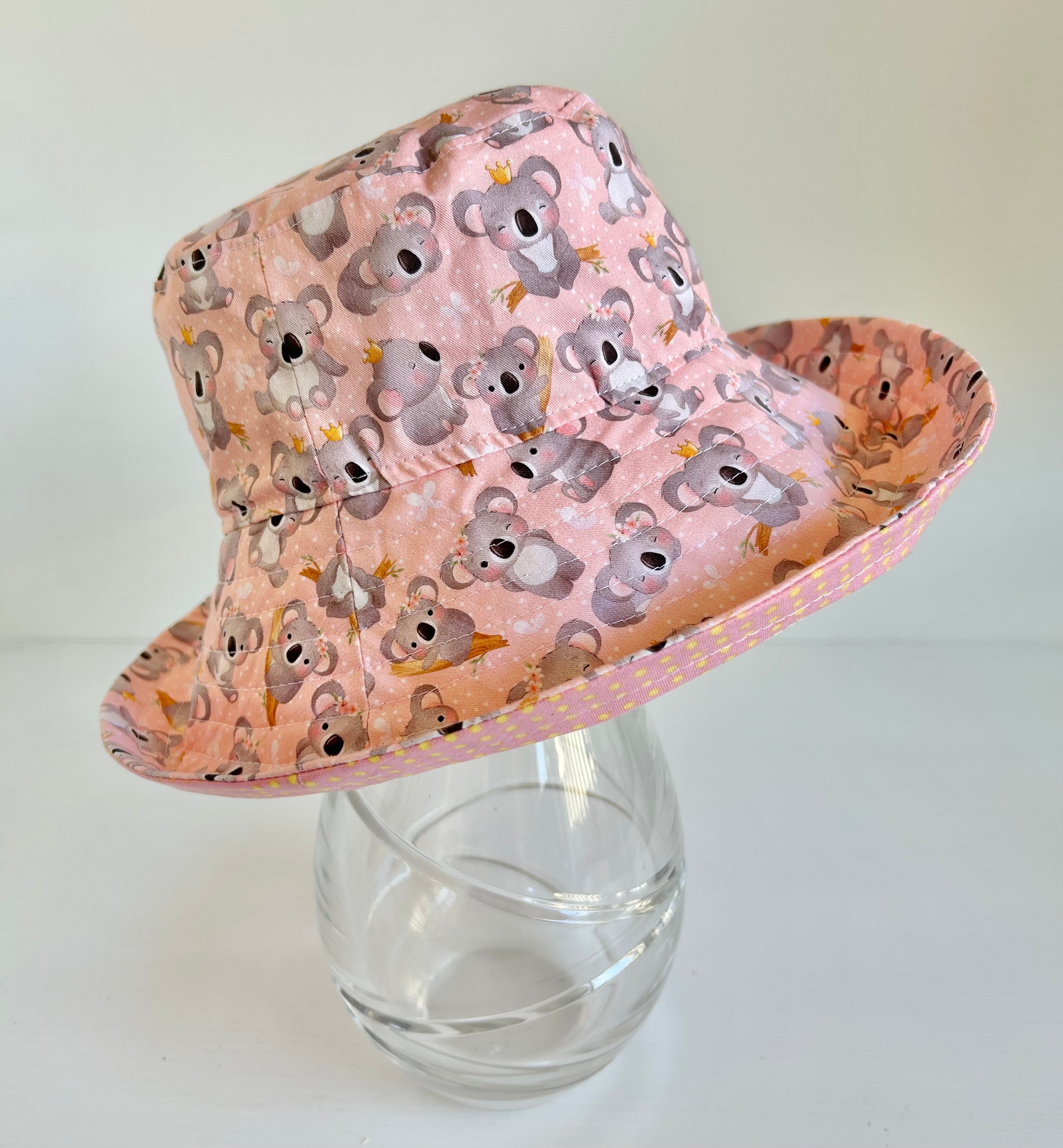 Summer hat in cute koala fabric