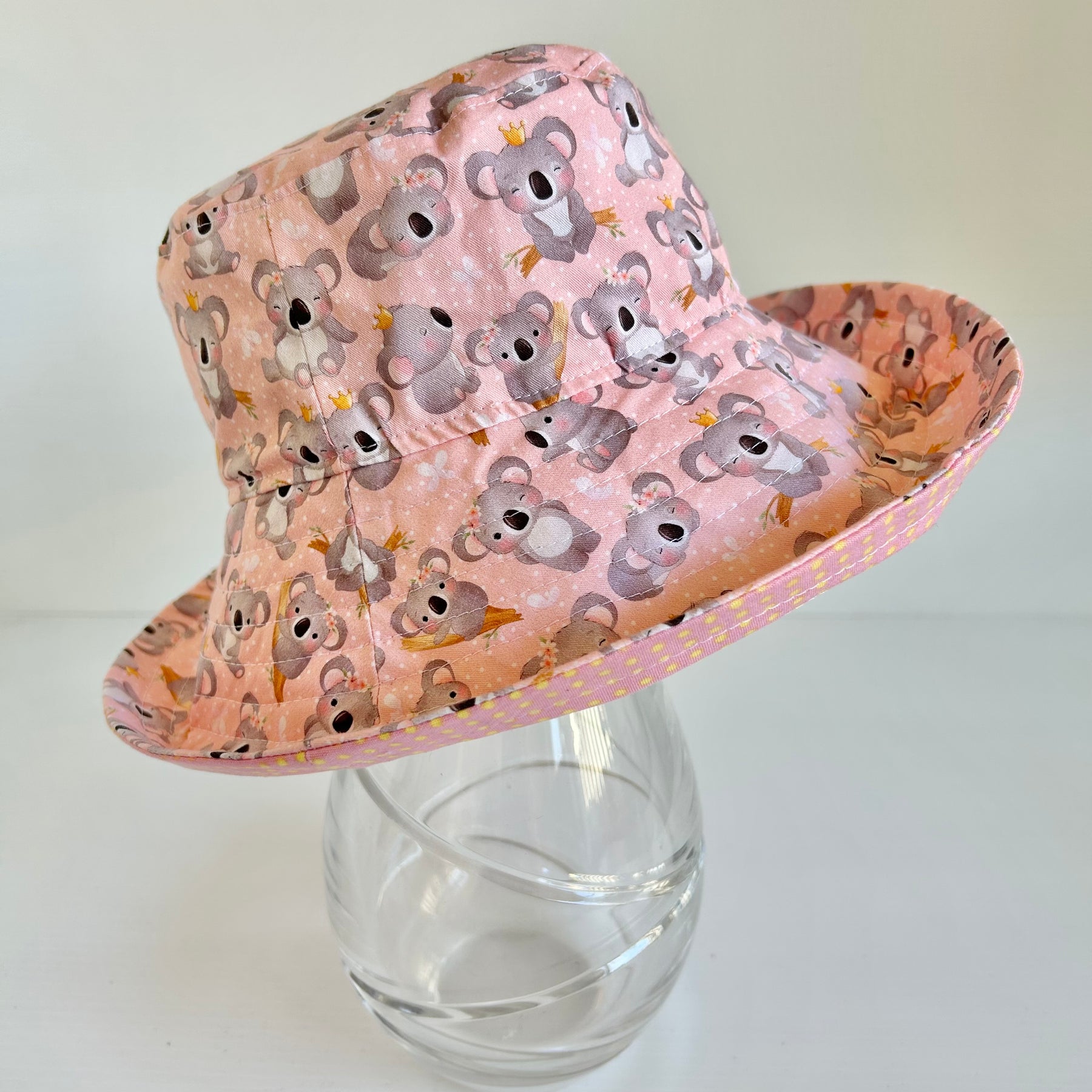Summer hat in cute koala fabric