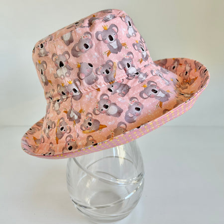 Summer hat in cute koala fabric