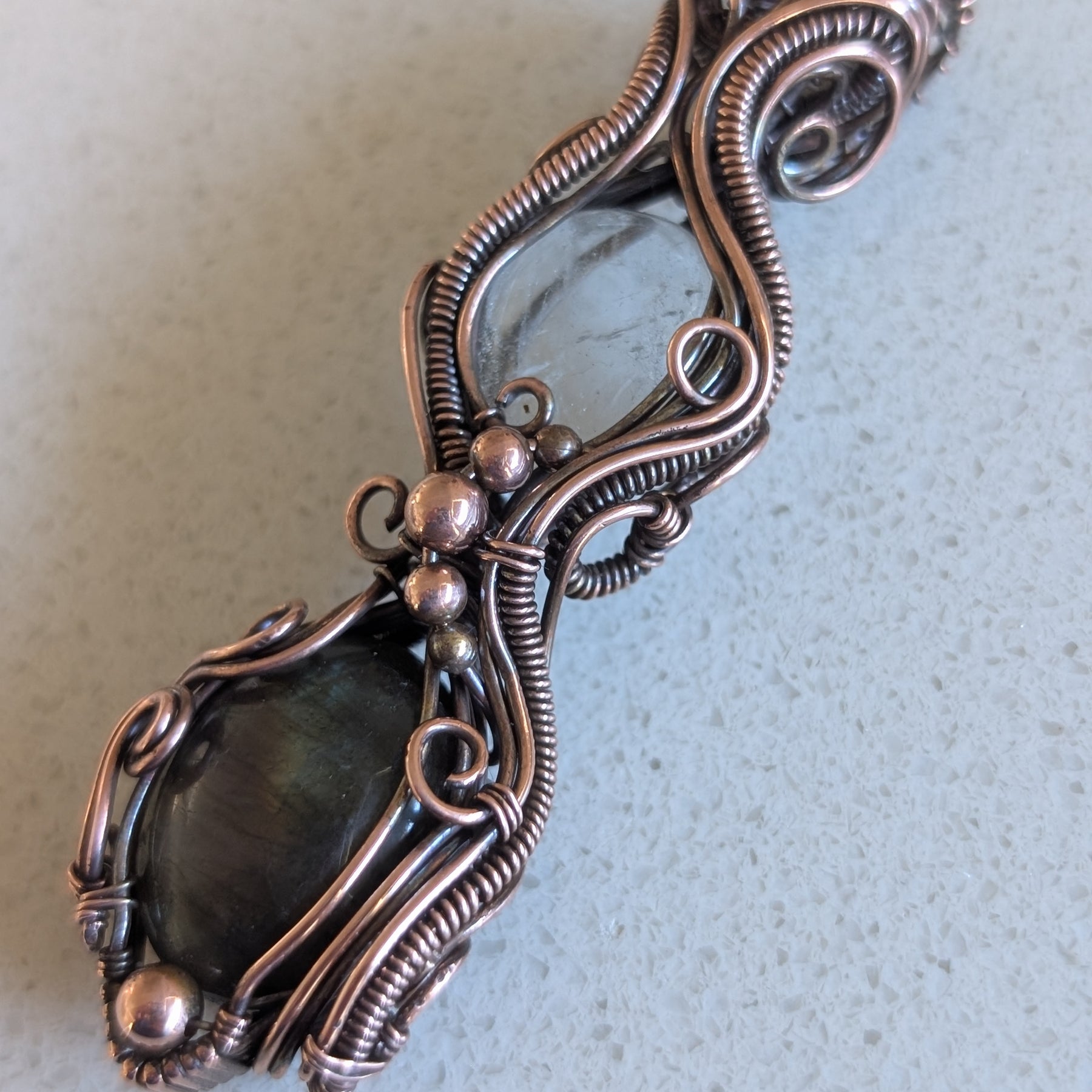 | Sold | Hora - Labradorite & Quartz in Copper