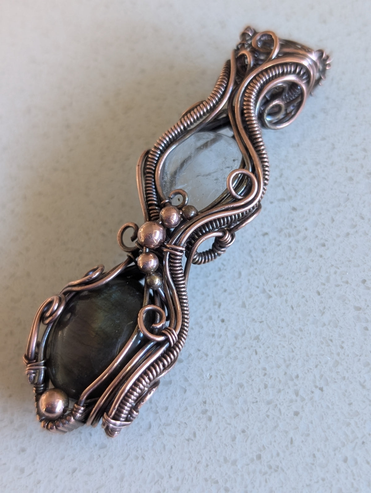 | Sold | Hora - Labradorite & Quartz in Copper