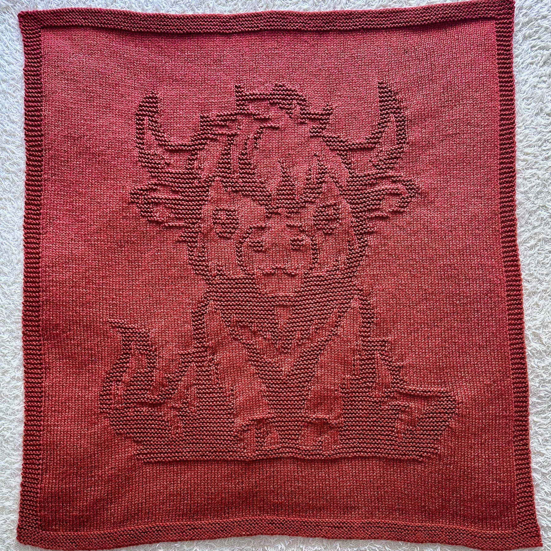 Highland Cow Knitted Blanket
