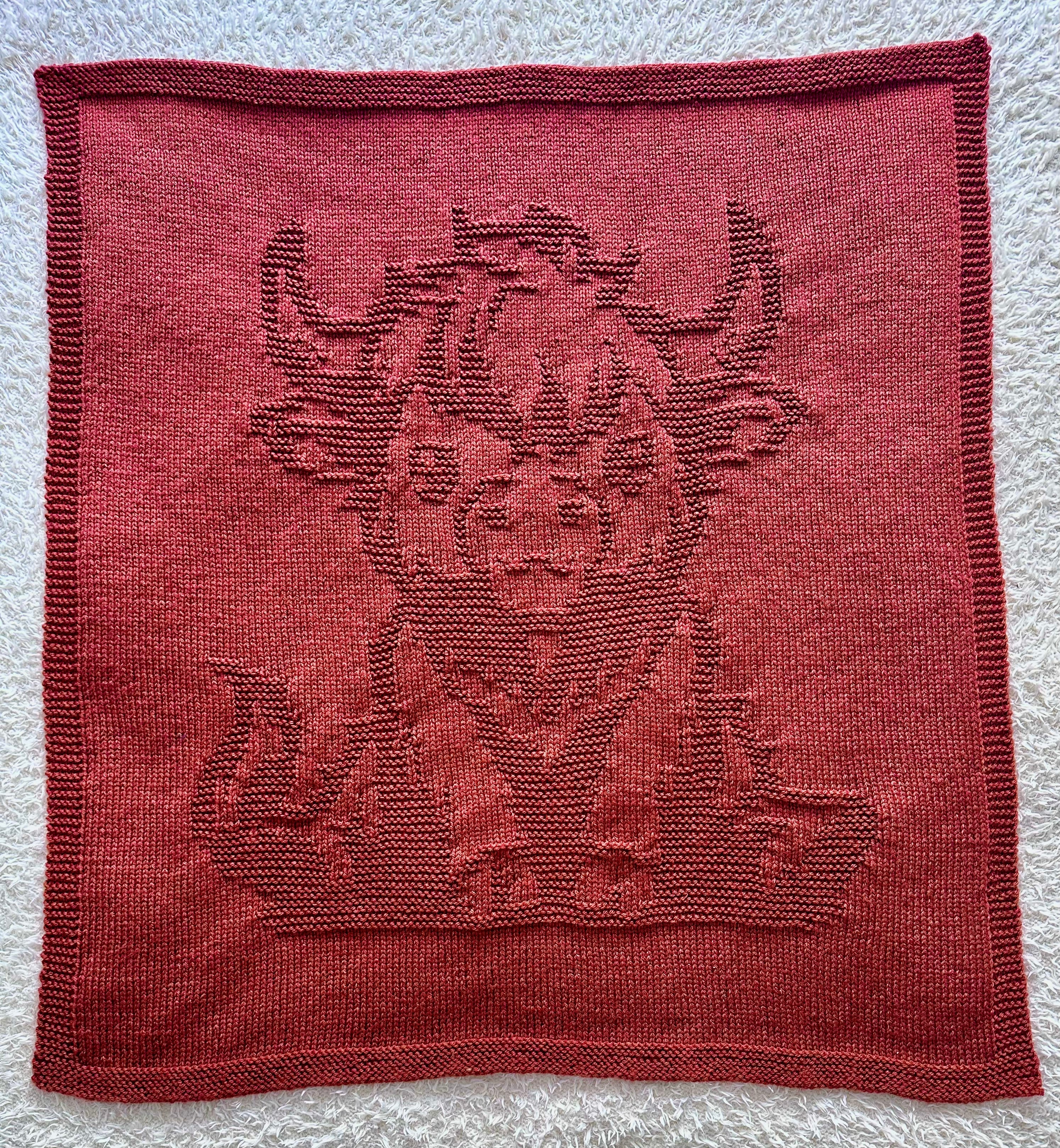 Highland Cow Knitted Blanket