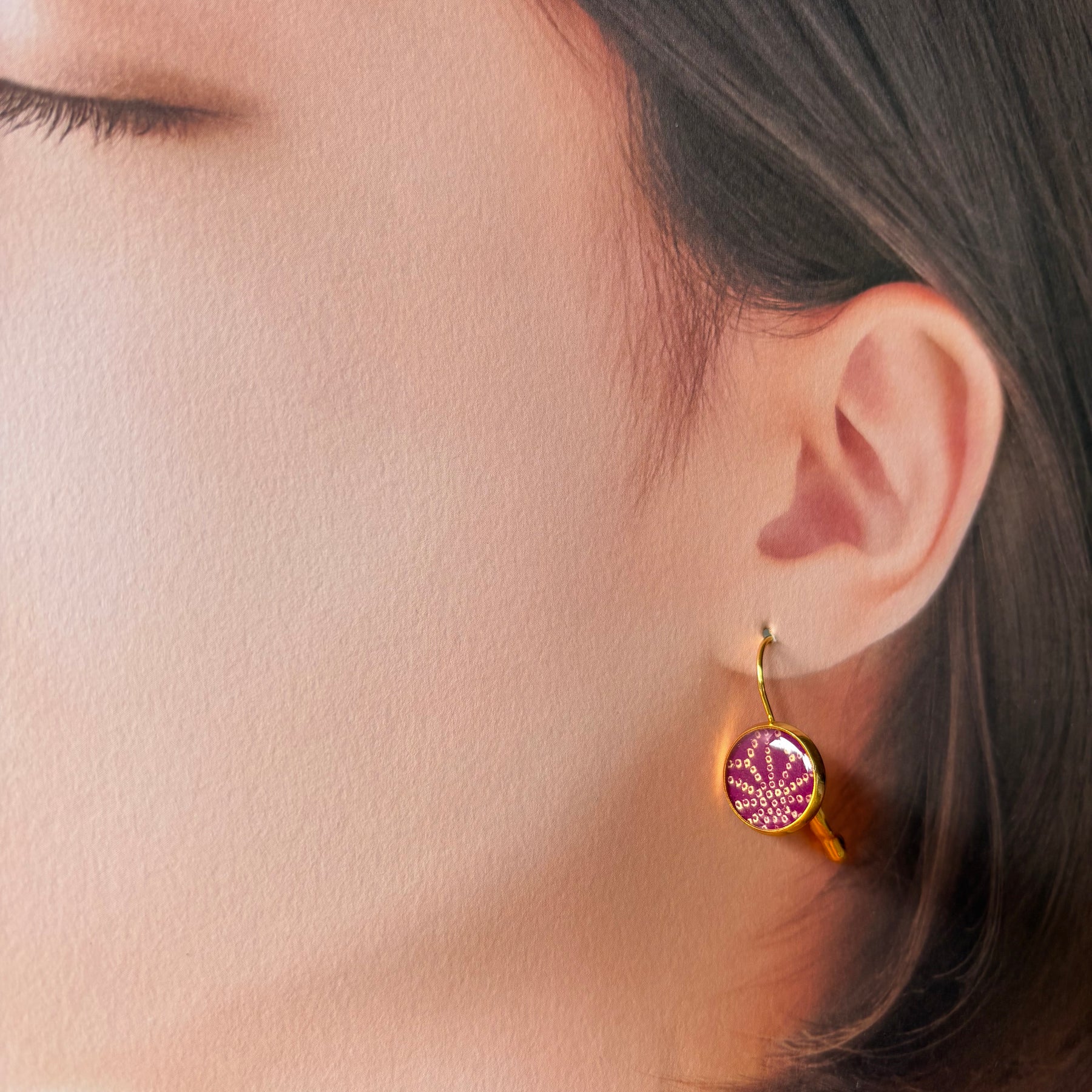 Japanese paper Resin earrings