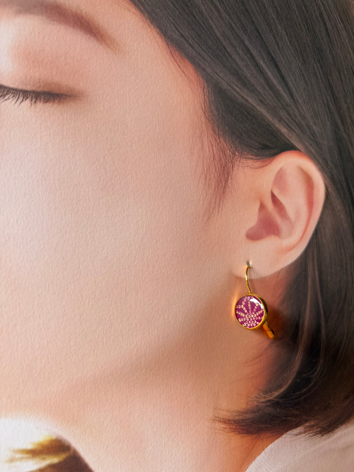 Japanese paper Resin earrings