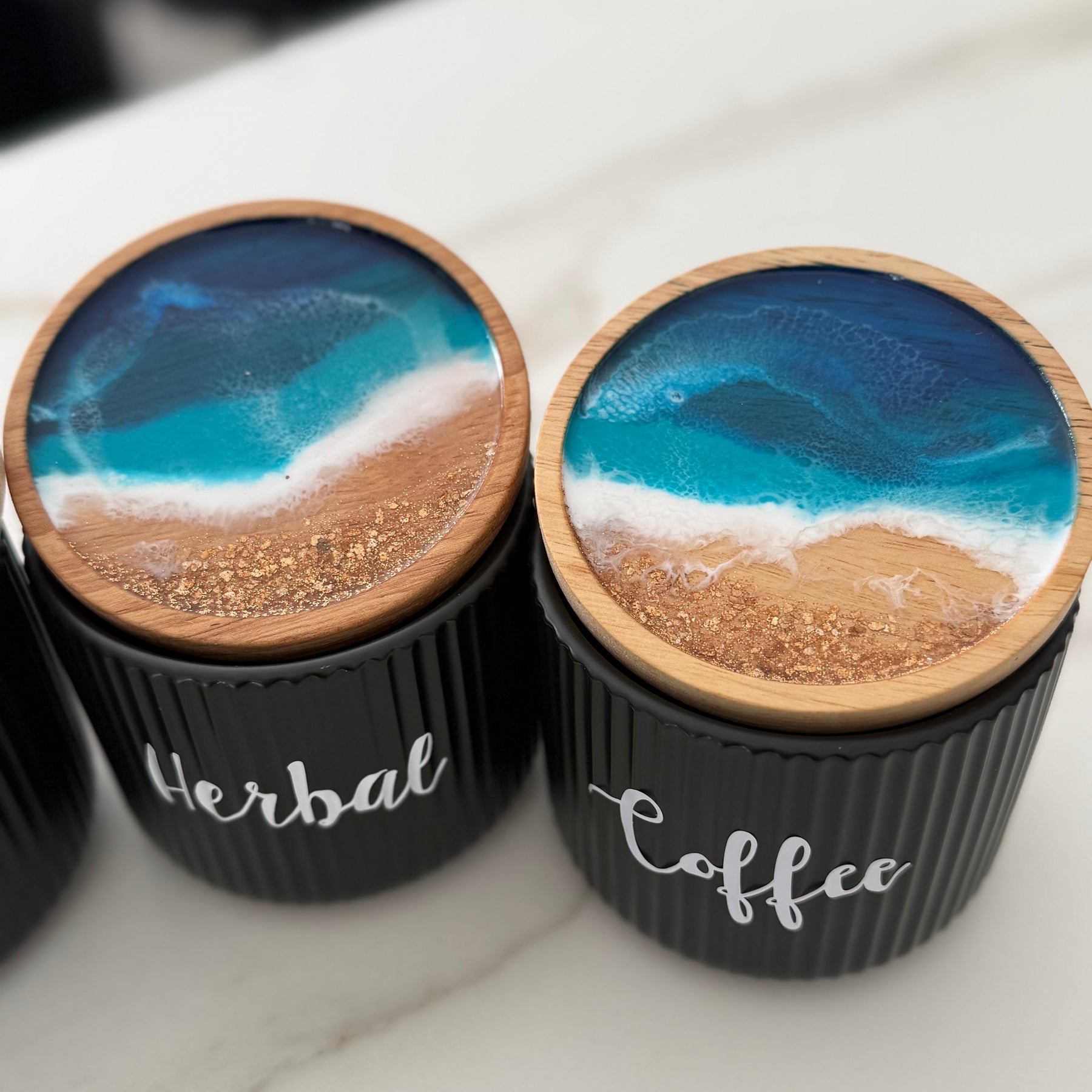 Canisters | coffee jar | tea sugar jar | handmade | home decor