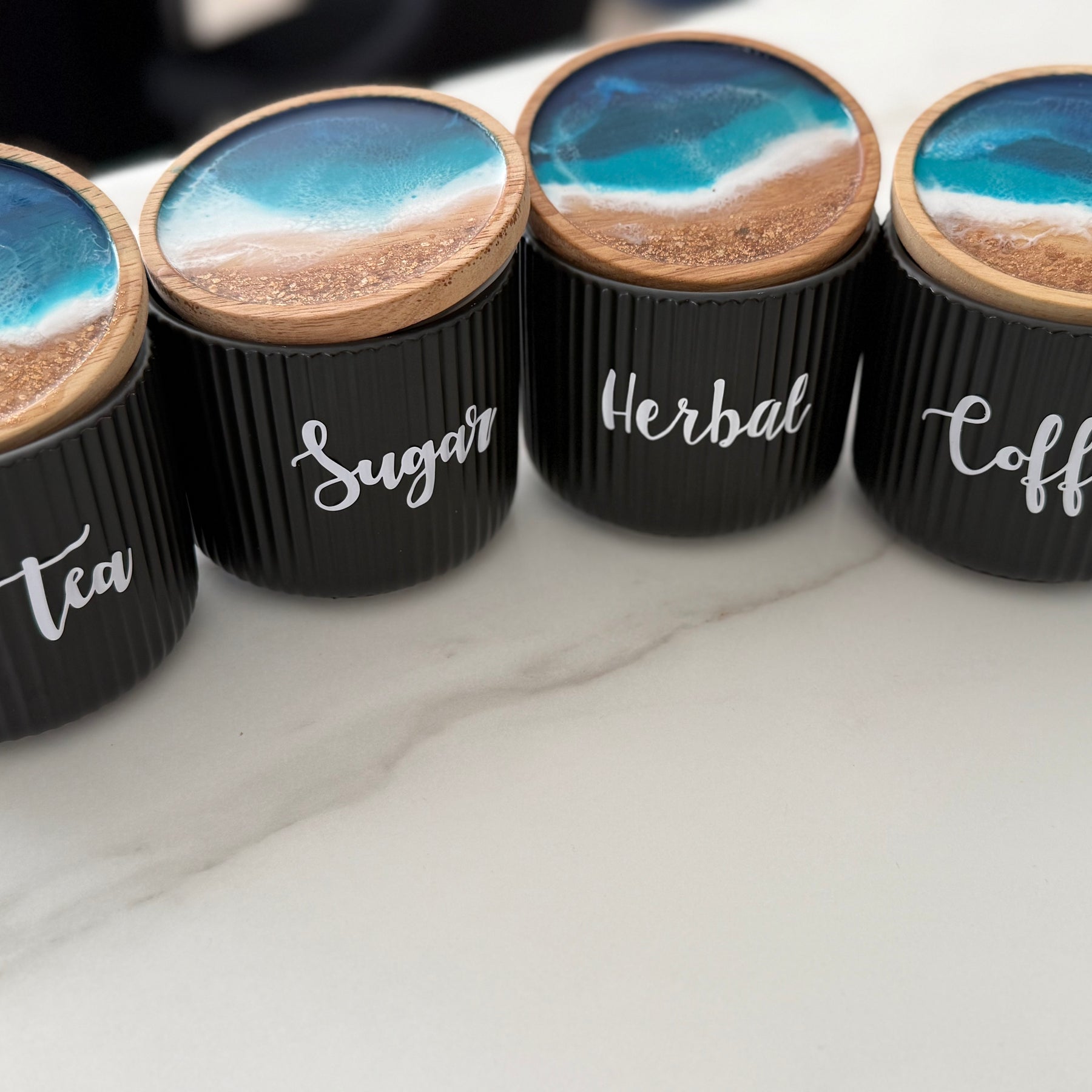 Canisters | coffee jar | tea sugar jar | handmade | home decor