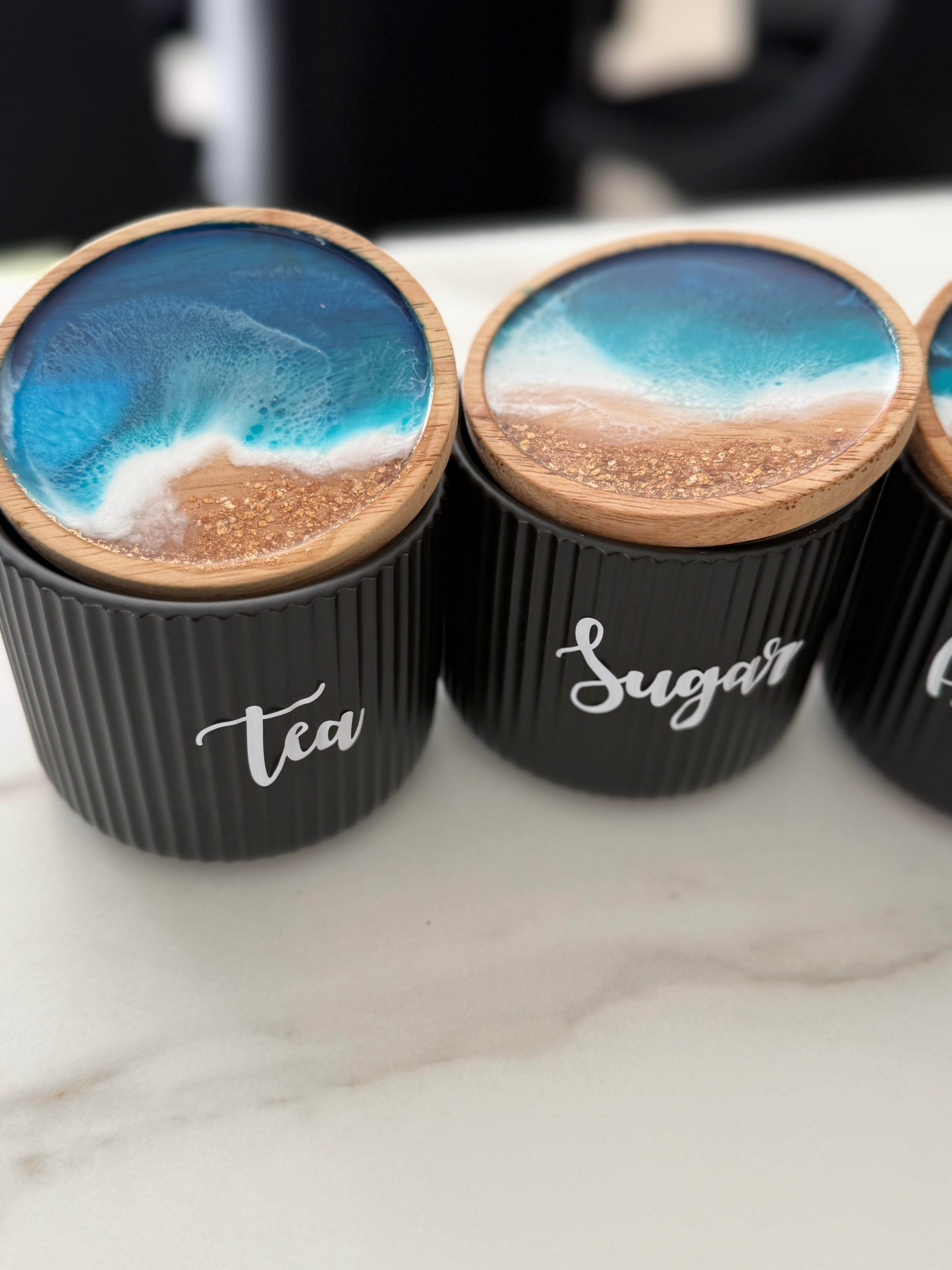 Canisters | coffee jar | tea sugar jar | handmade | home decor