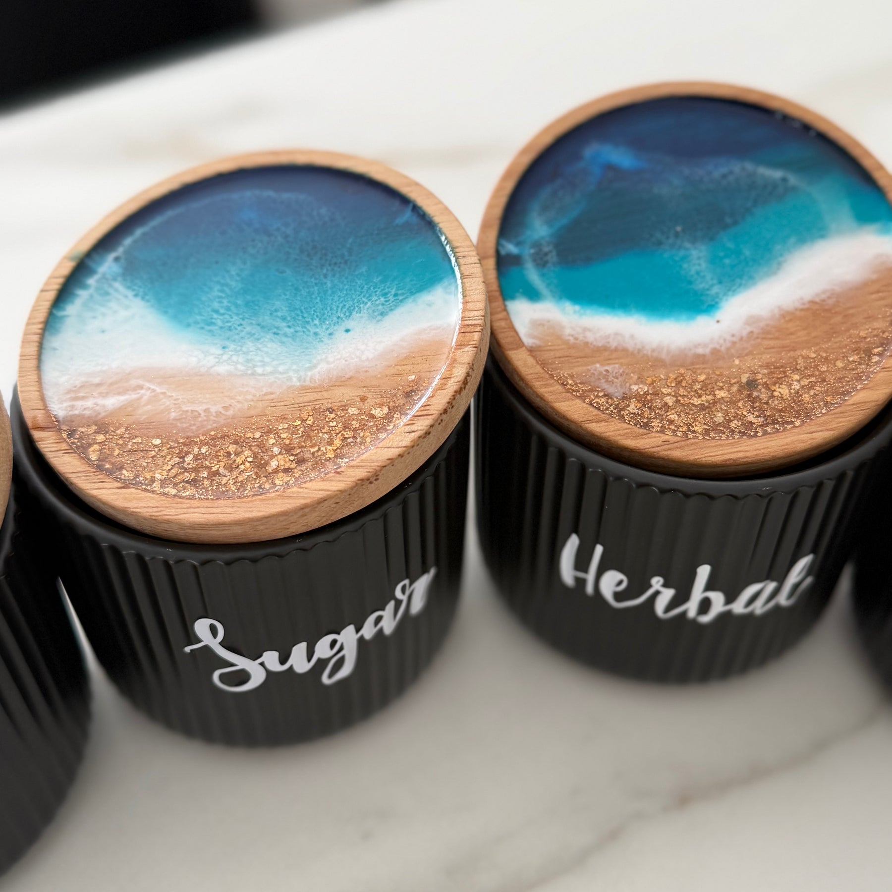 Canisters | coffee jar | tea sugar jar | handmade | home decor