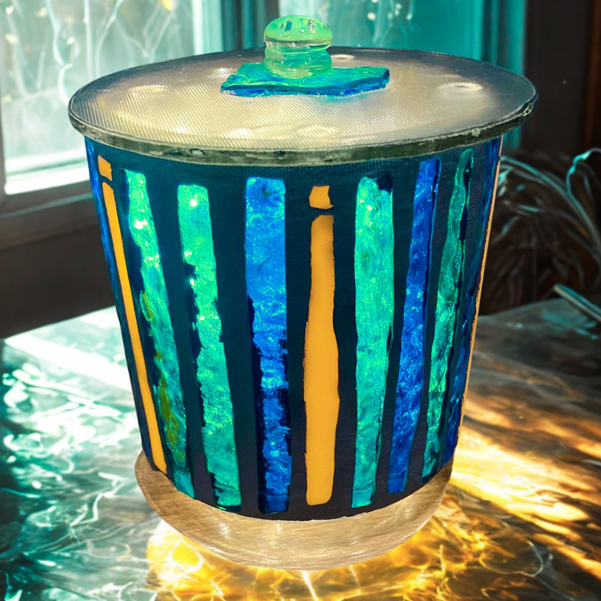 Mini Hand-Cut Glass Illumination Art #2