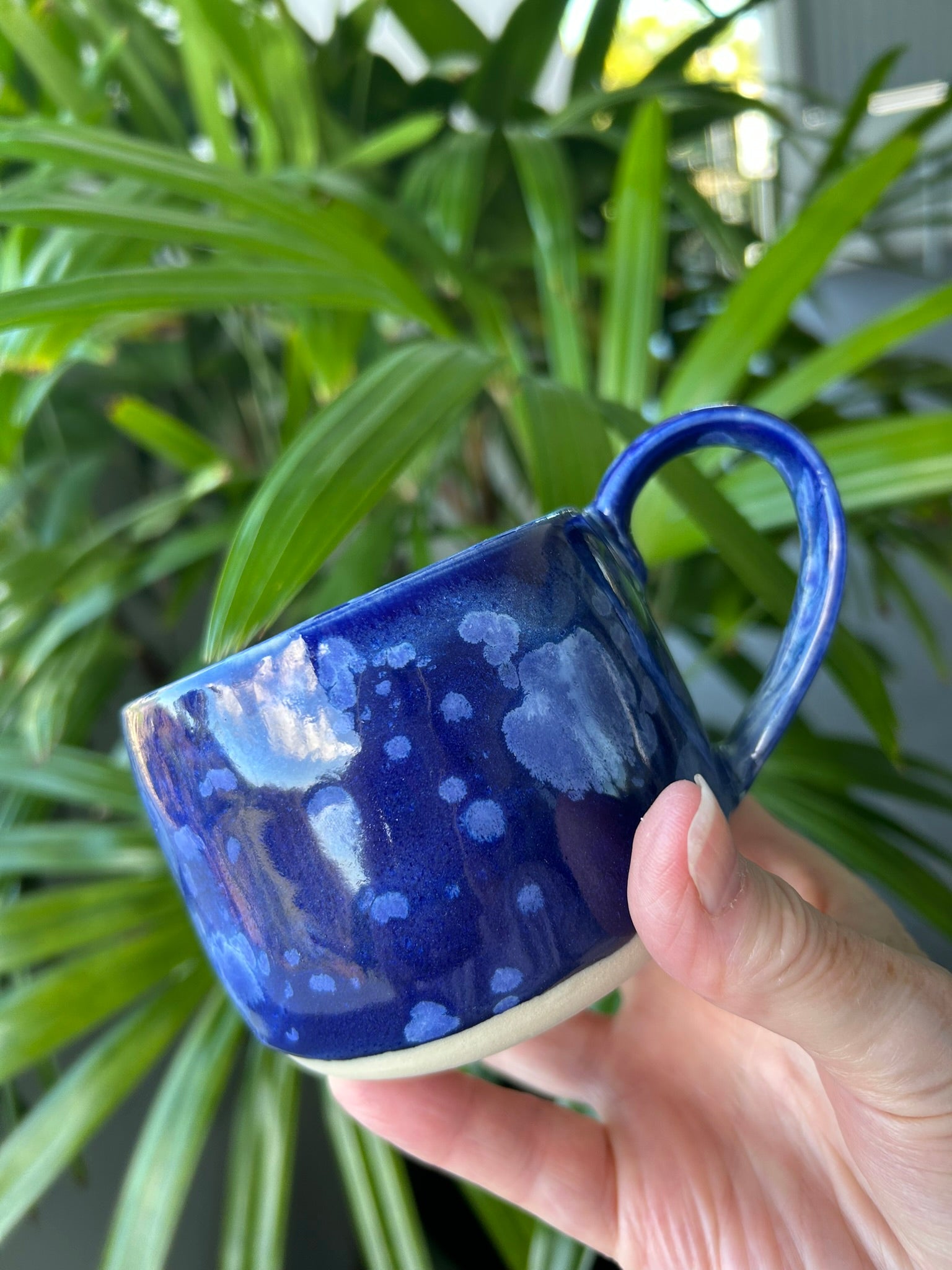 Crystal blue ceramic Mug