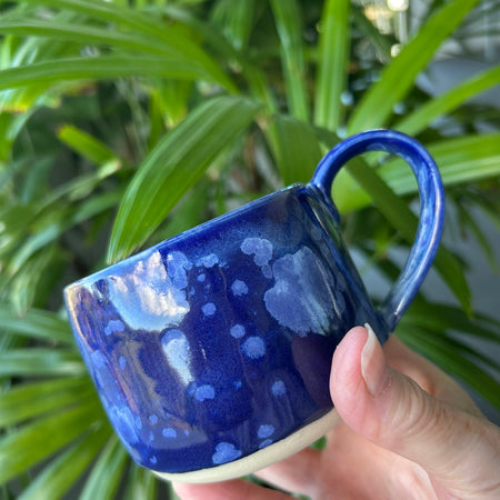 Crystal blue ceramic Mug