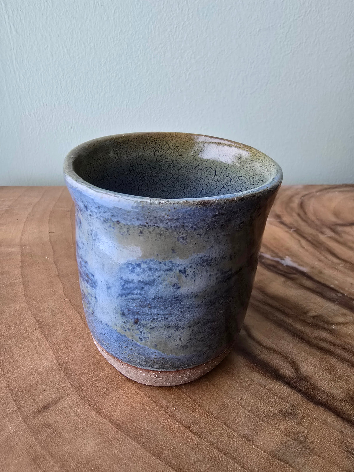 Blue and green espresso cup