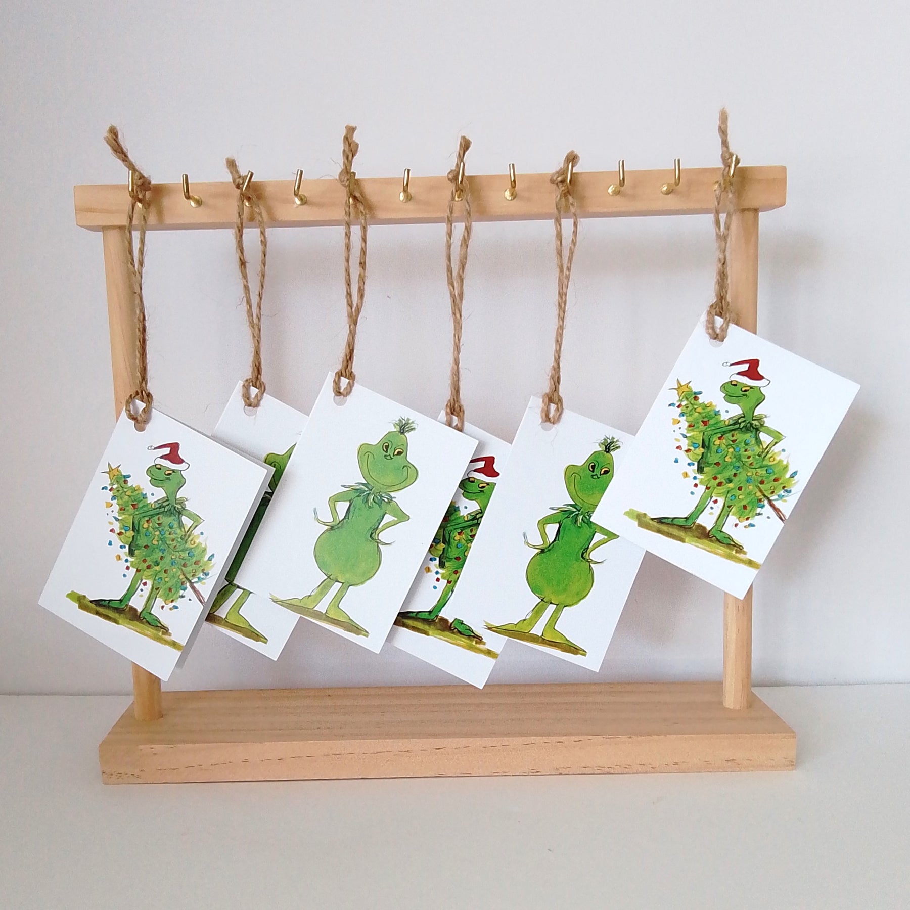 Grinch Christmas cards and tags