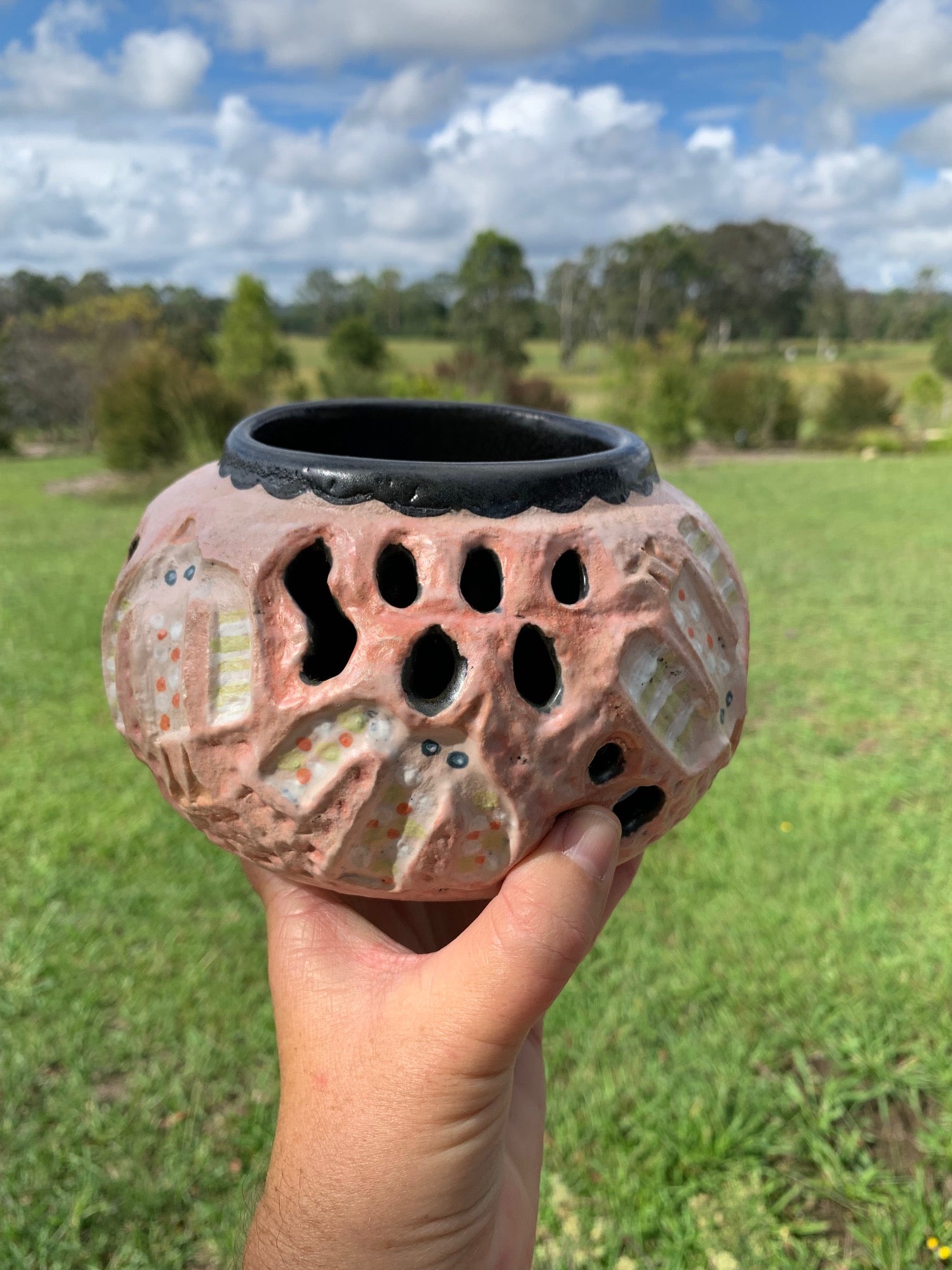 Flocktail Party - Handmade (and painted) Ceramic Vase