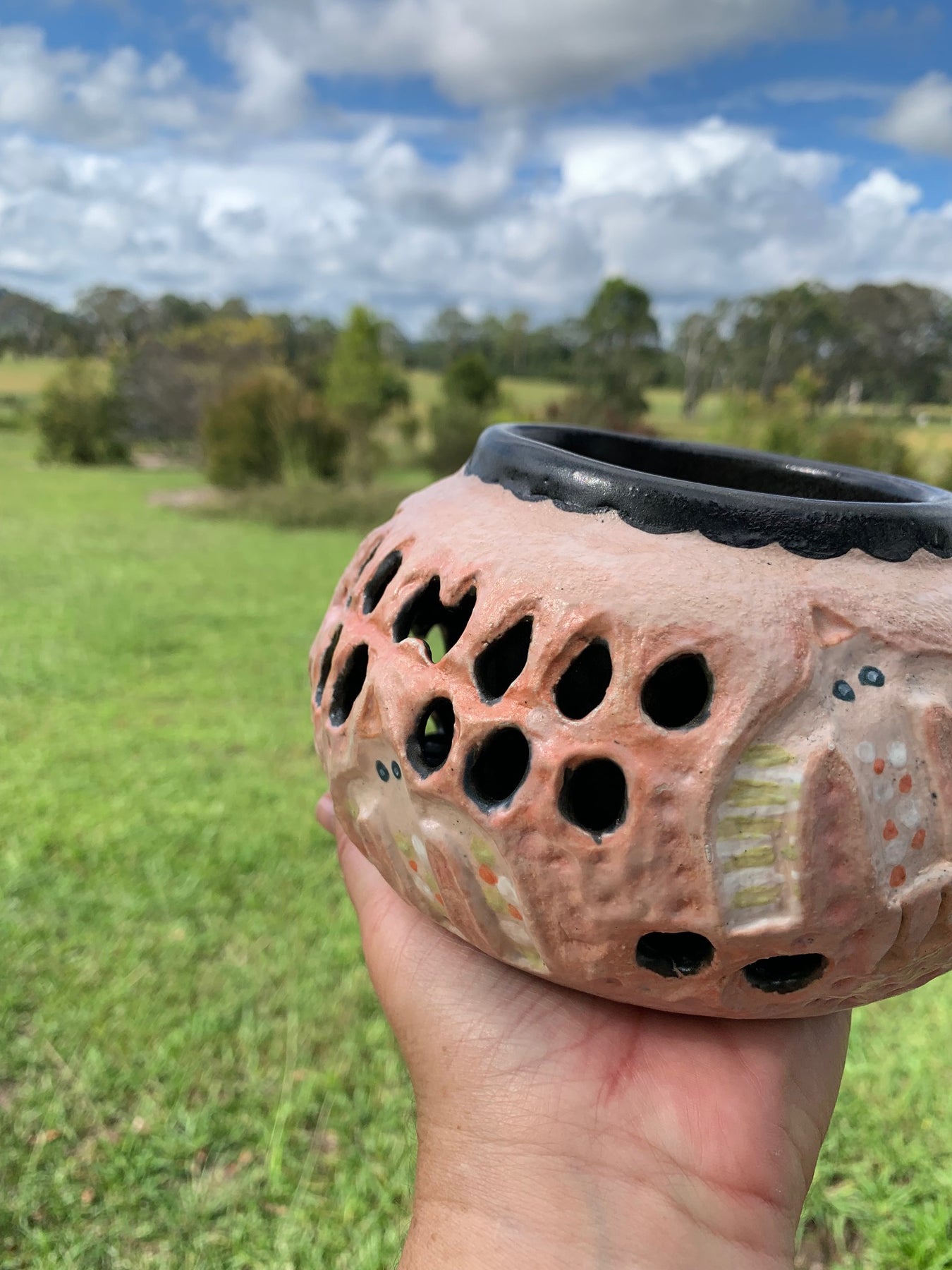 Flocktail Party - Handmade (and painted) Ceramic Vase
