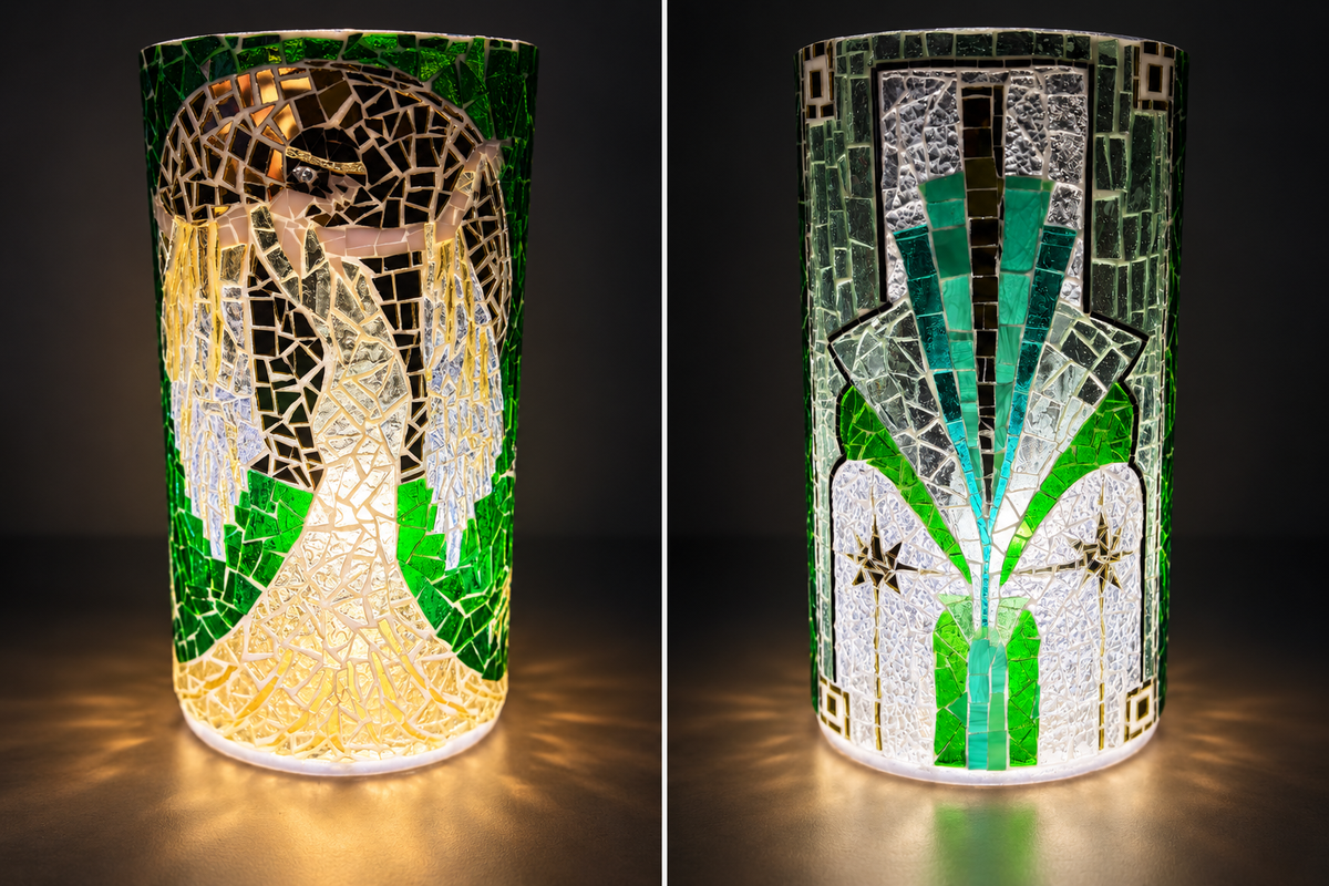 Custom Handmade Stained Glass Mosaic Votive