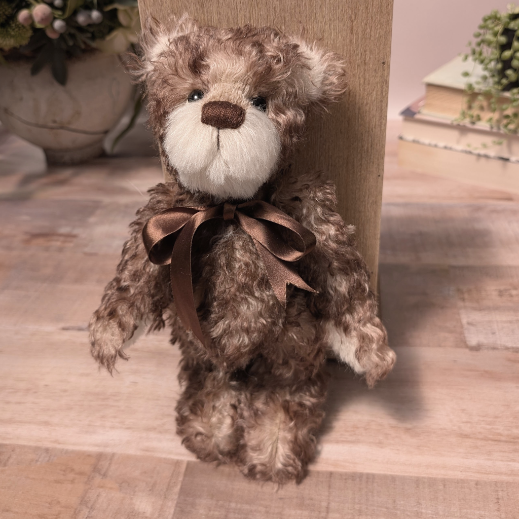 Brown Mohair and Cream Alpaca Collecatable Artist Bear