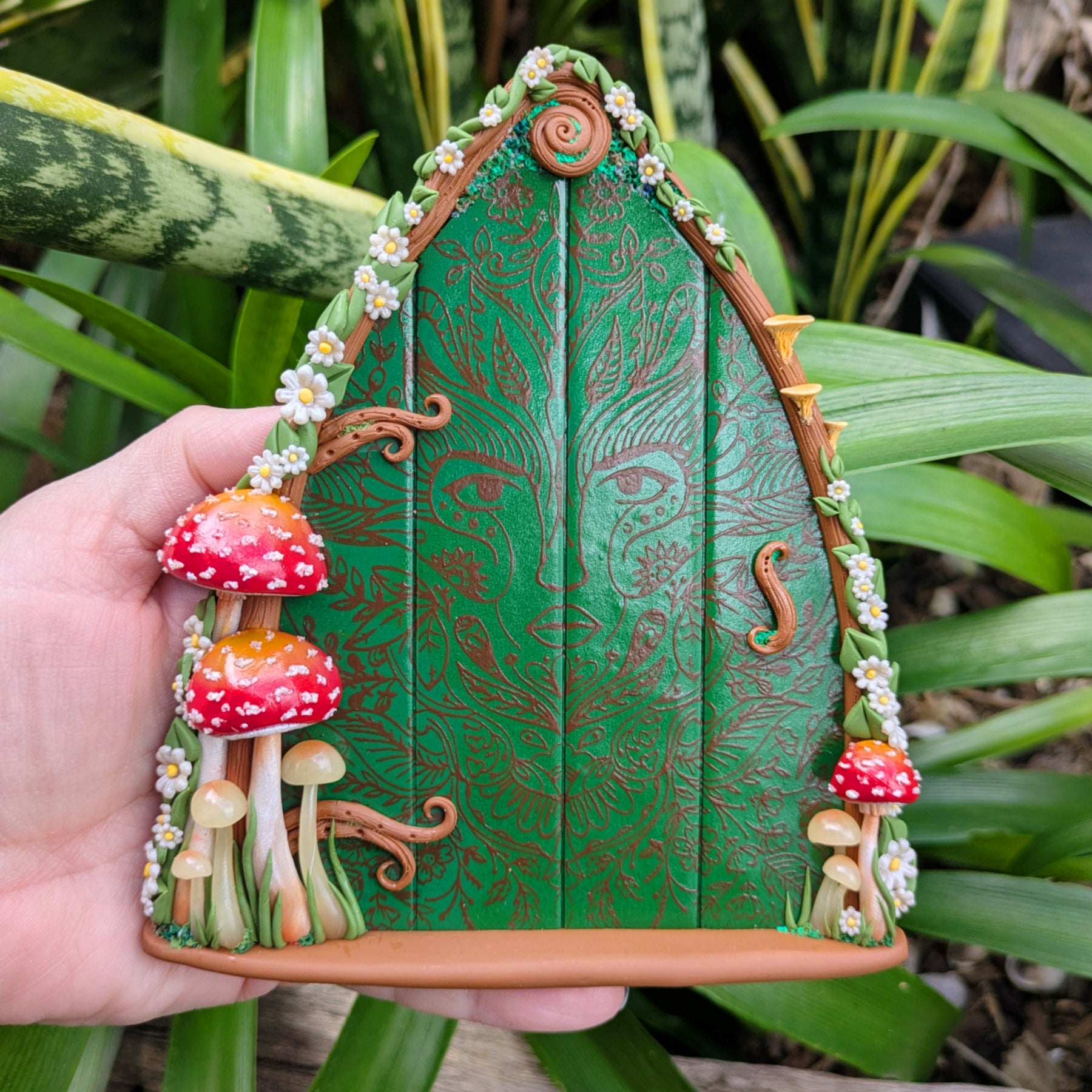 Enchanted Green Lady Woodland Fairy Door