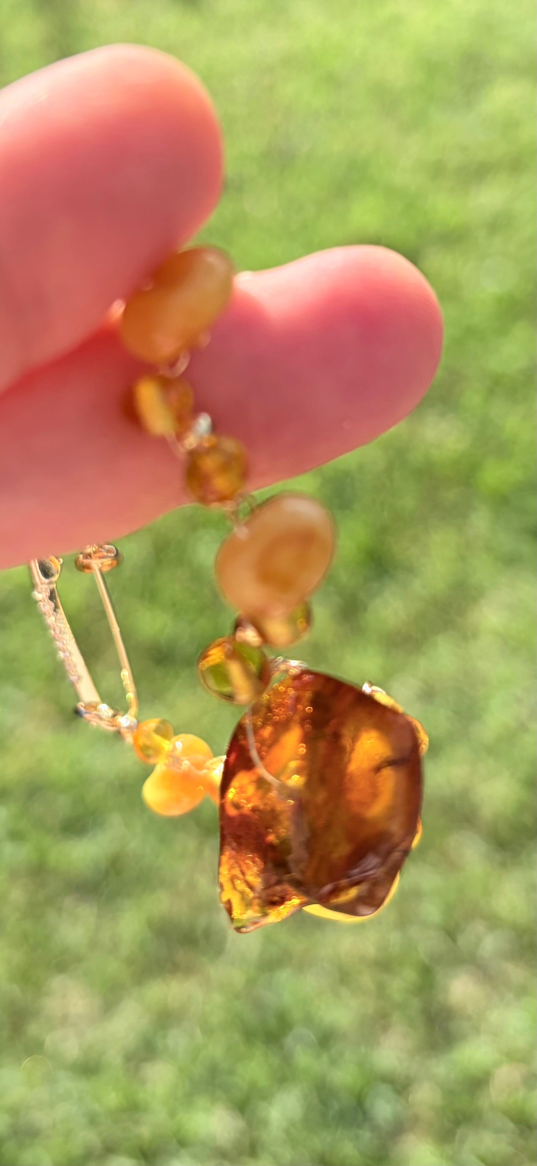 Sun ☀️ Baltic Amber Crochet Bracelet