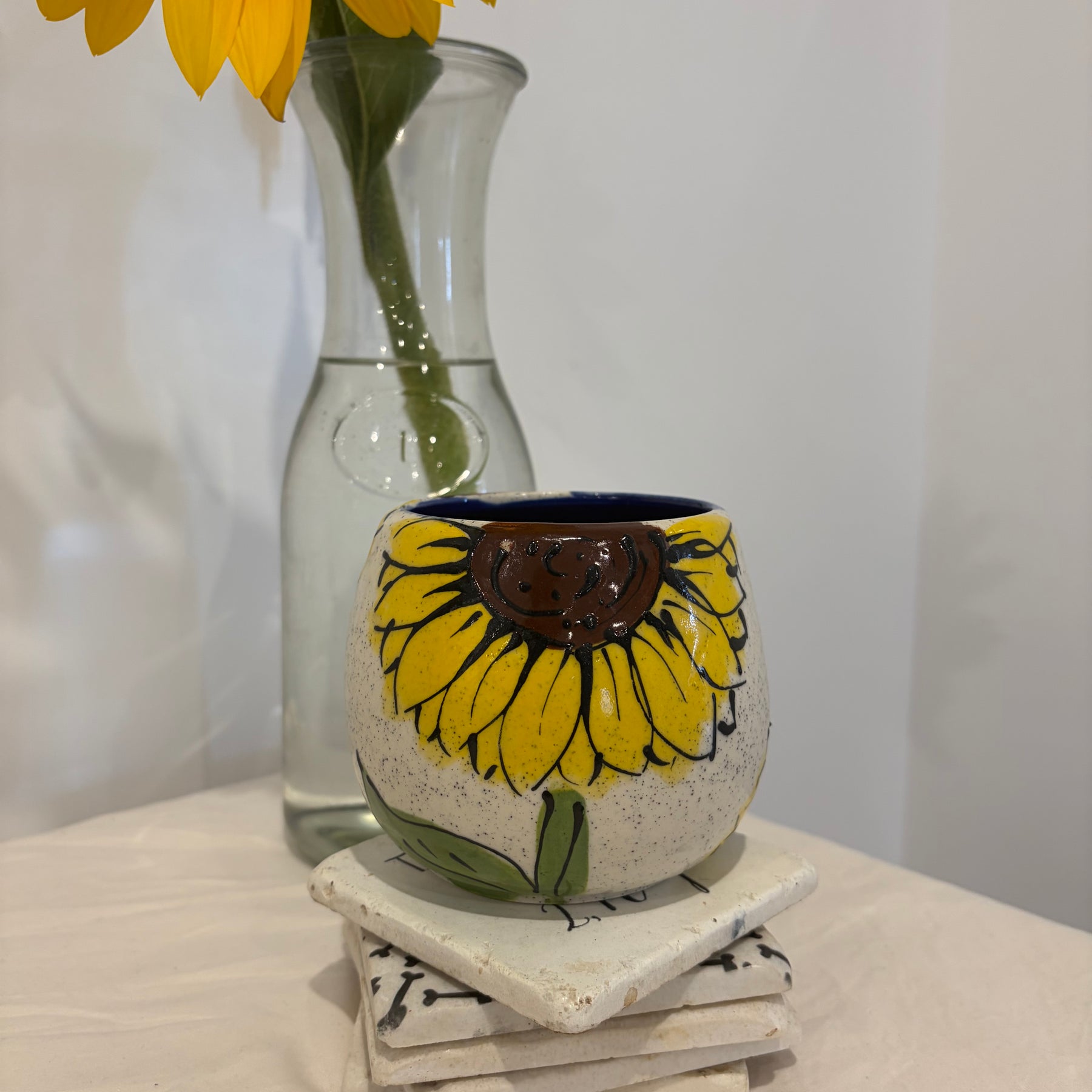 Handmade Sunflower Mugs