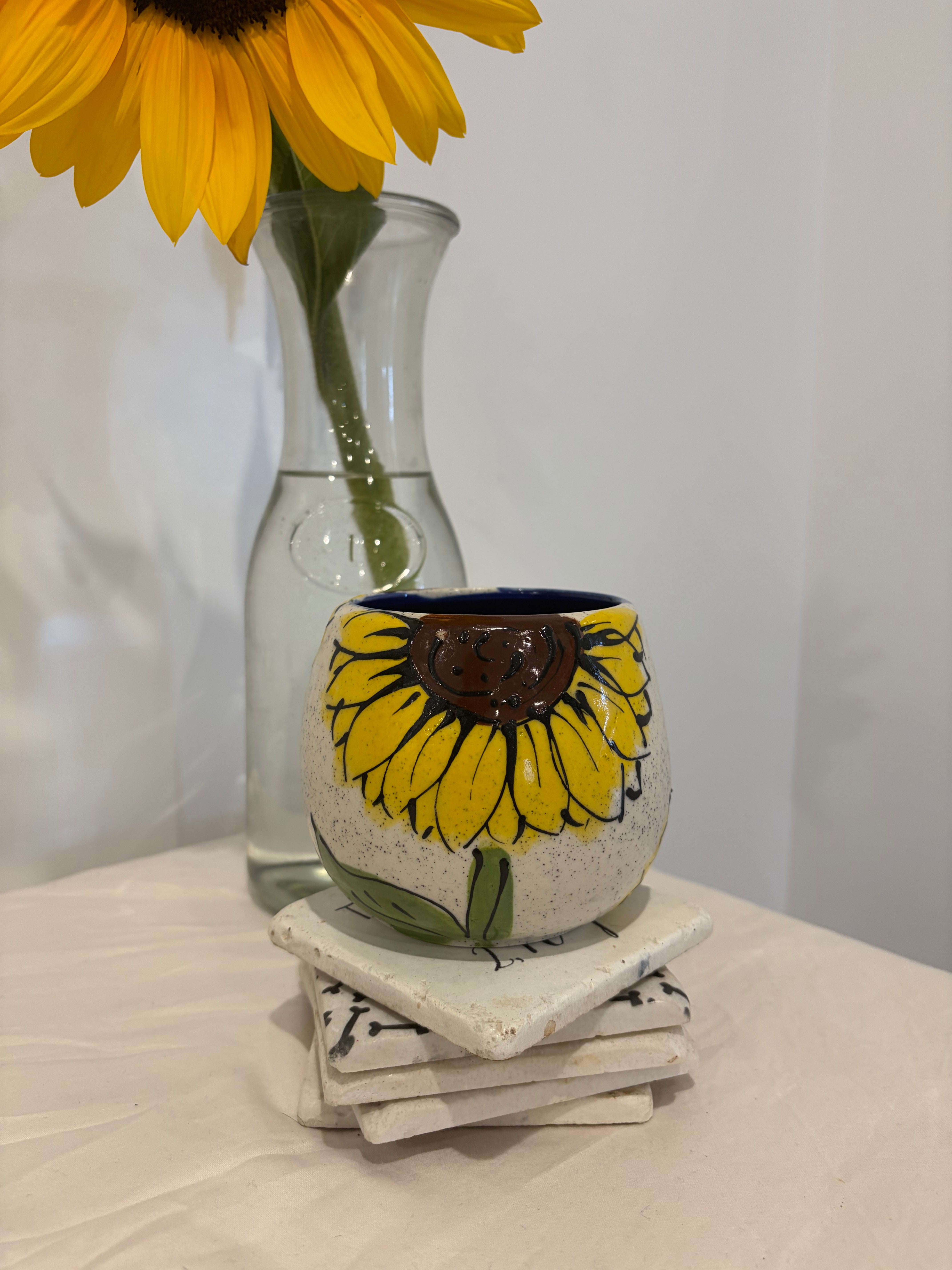 Handmade Sunflower Mugs