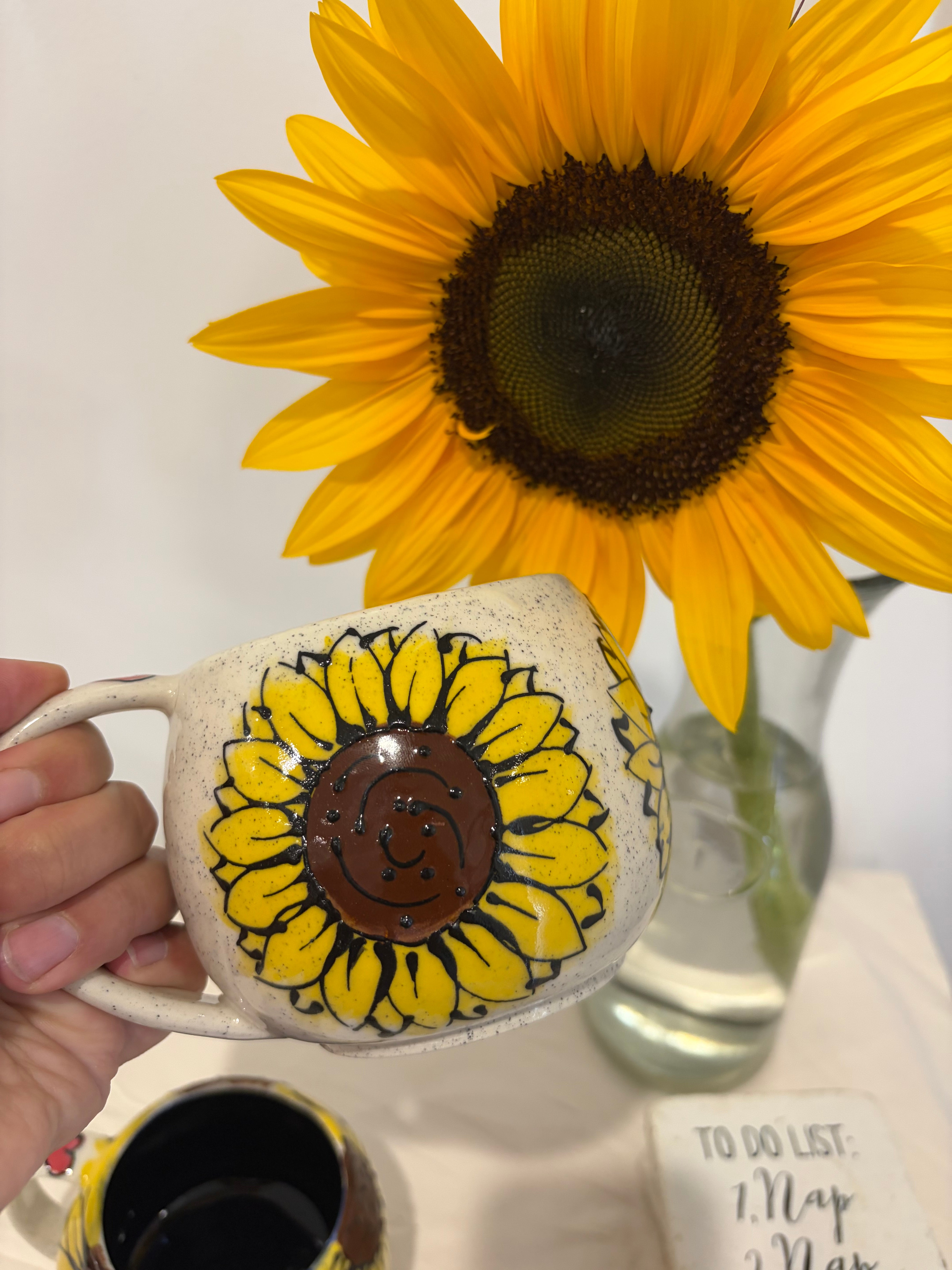 Handmade Sunflower Mugs