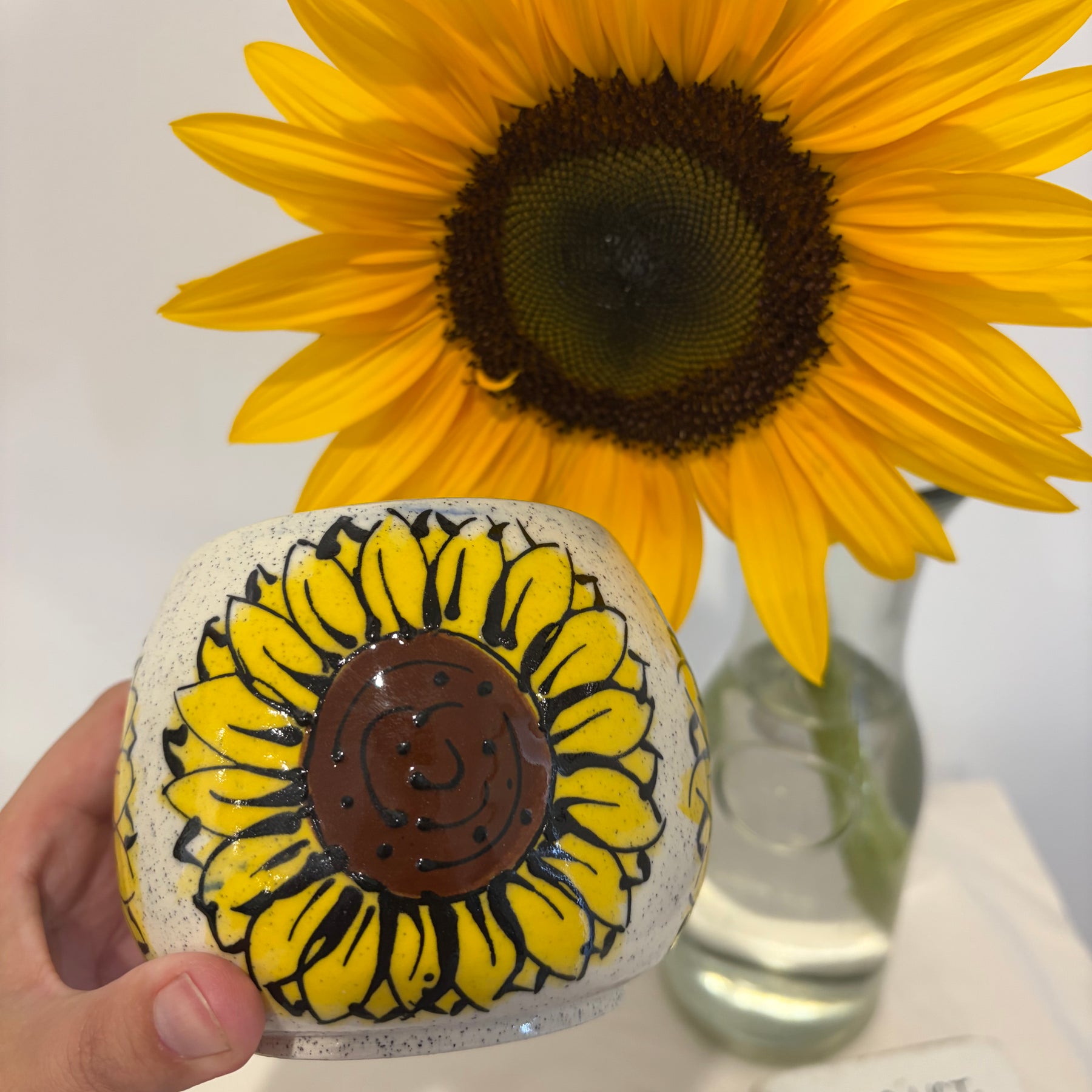 Handmade Sunflower Mugs