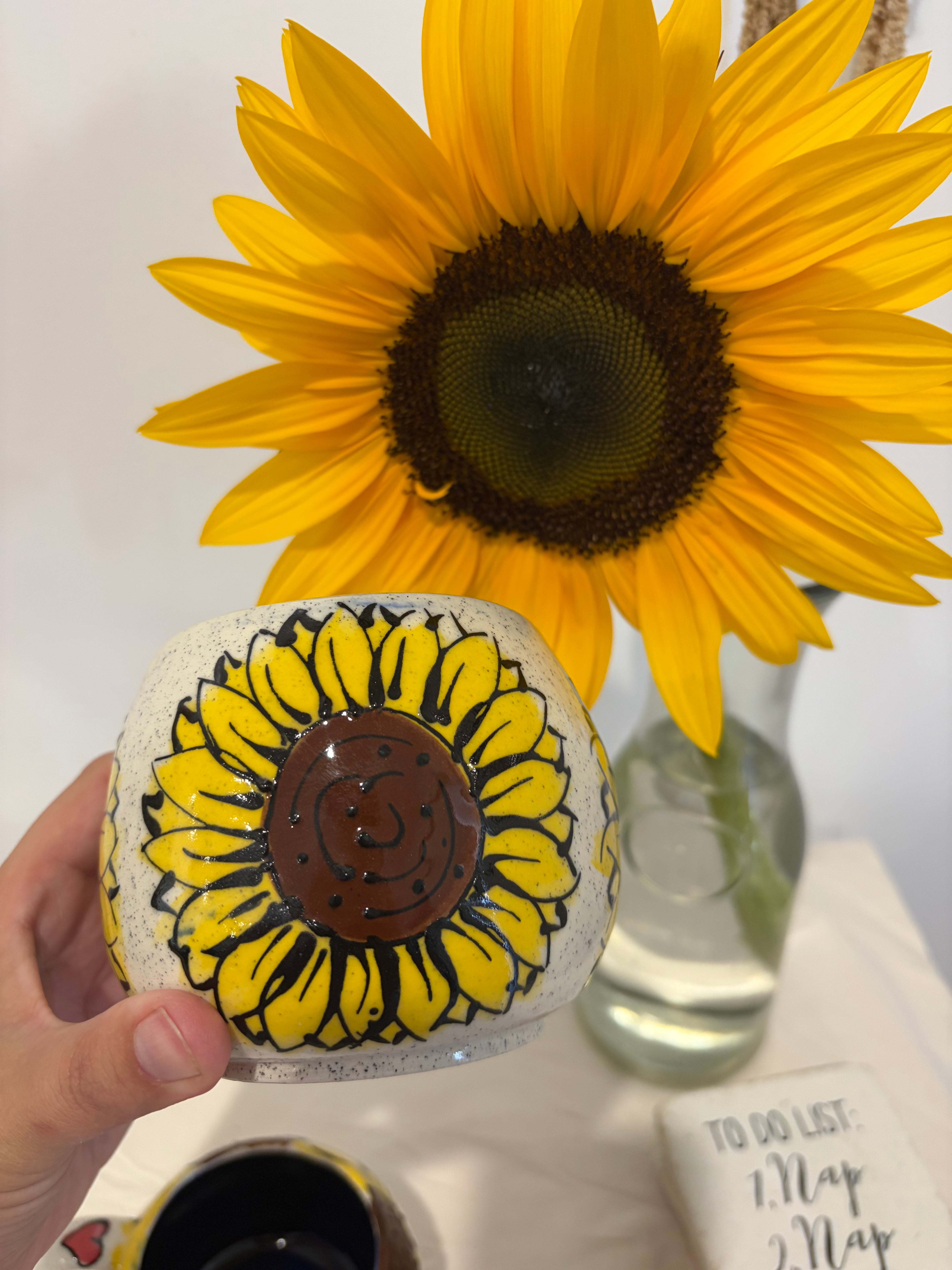 Handmade Sunflower Mugs