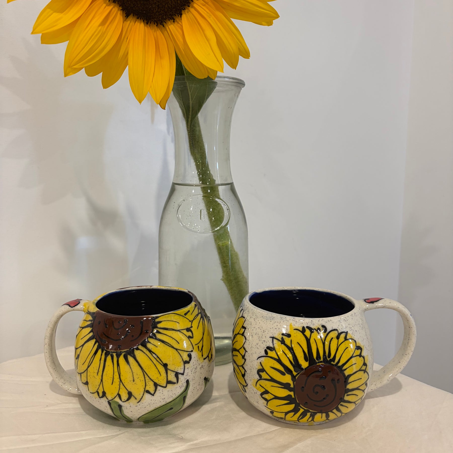 Handmade Sunflower Mugs