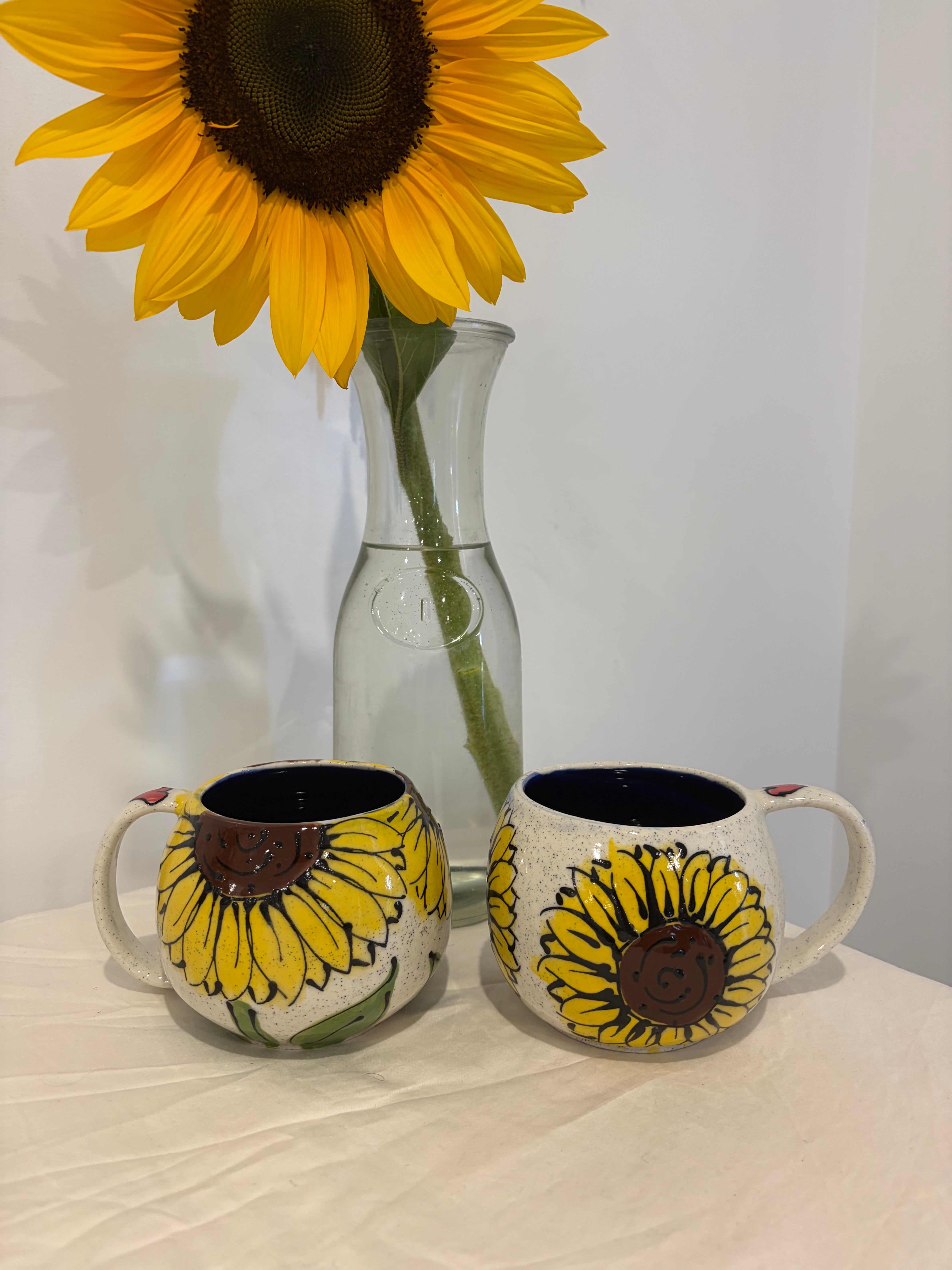 Handmade Sunflower Mugs