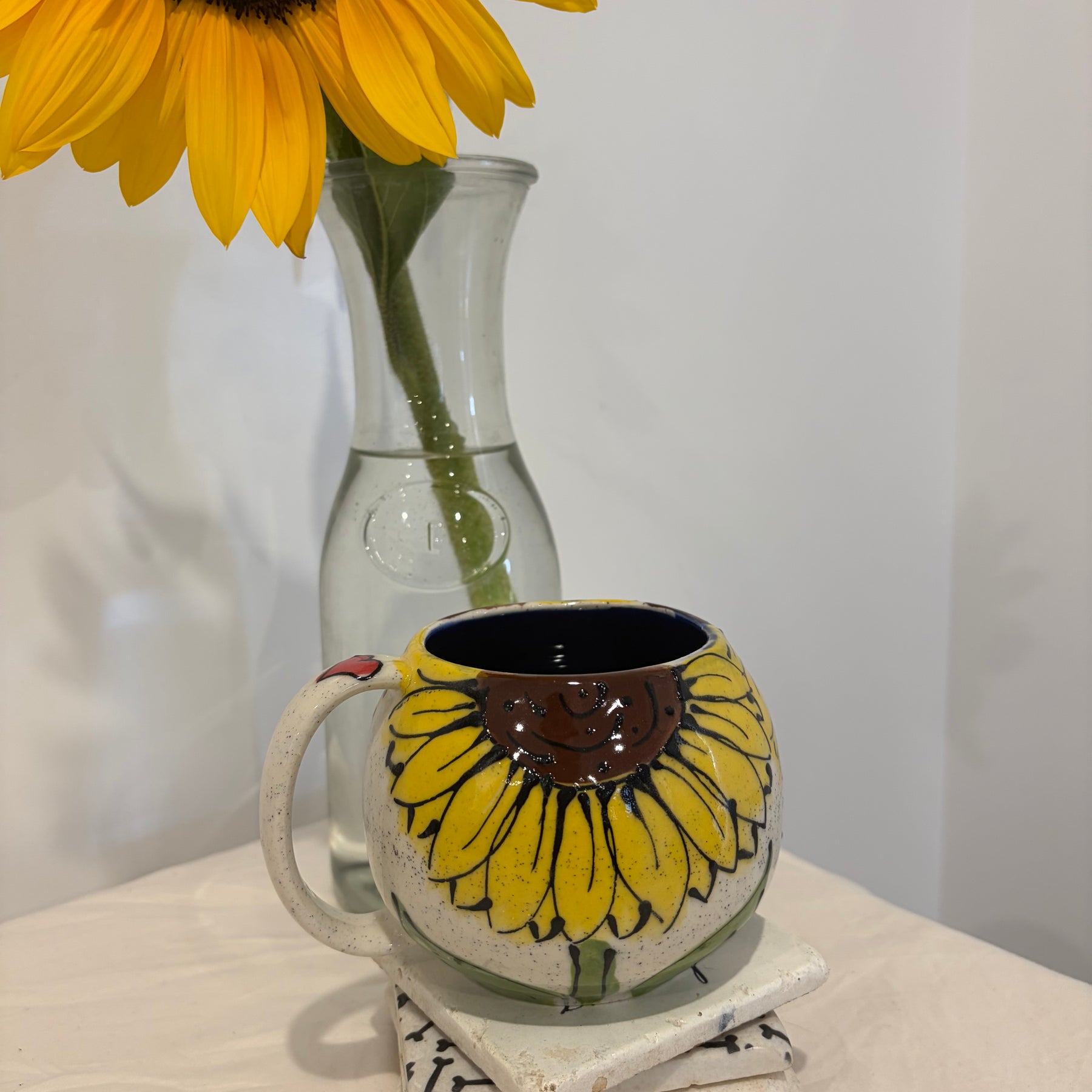 Handmade Sunflower Mugs