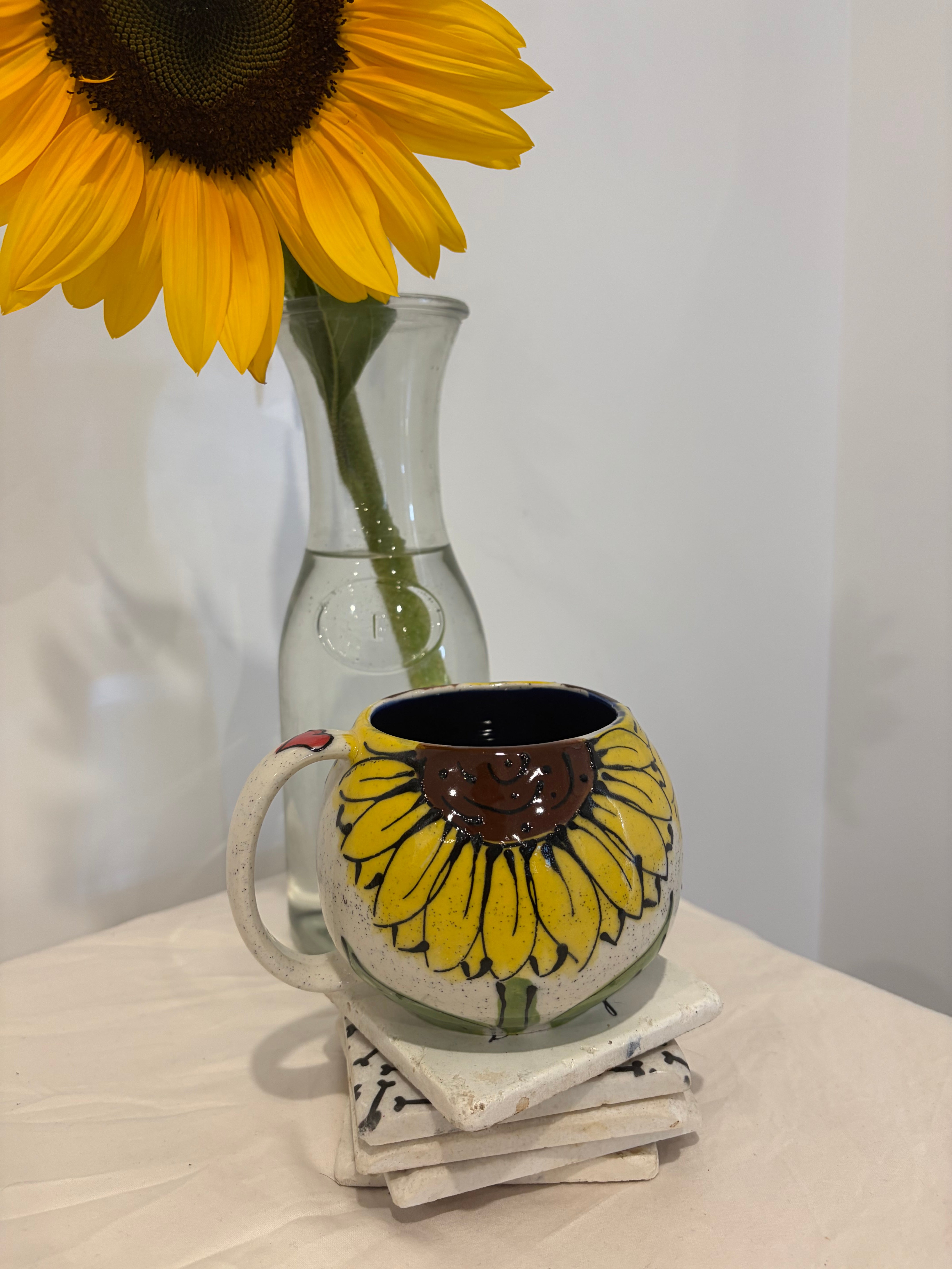 Handmade Sunflower Mugs