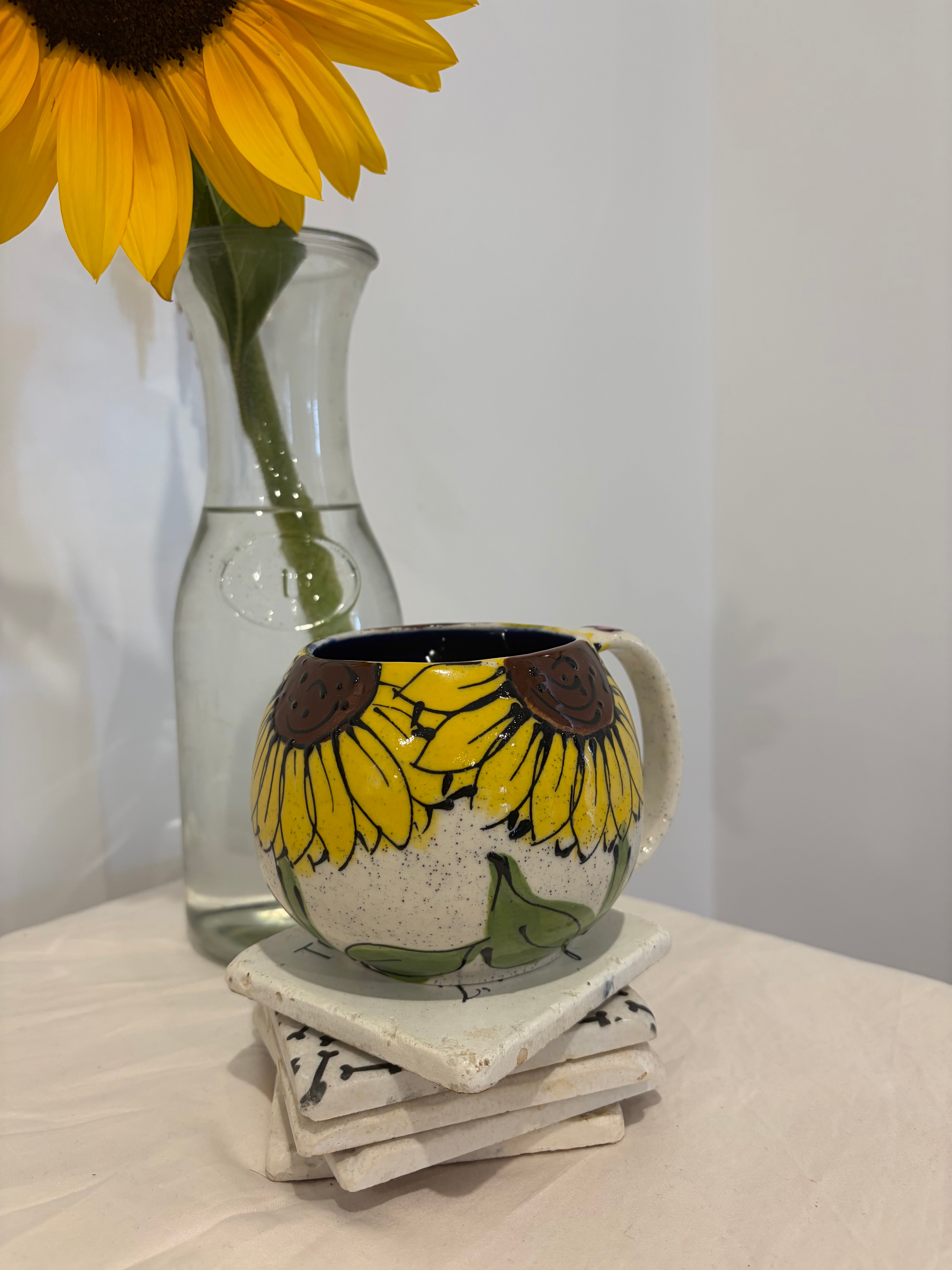 Handmade Sunflower Mugs