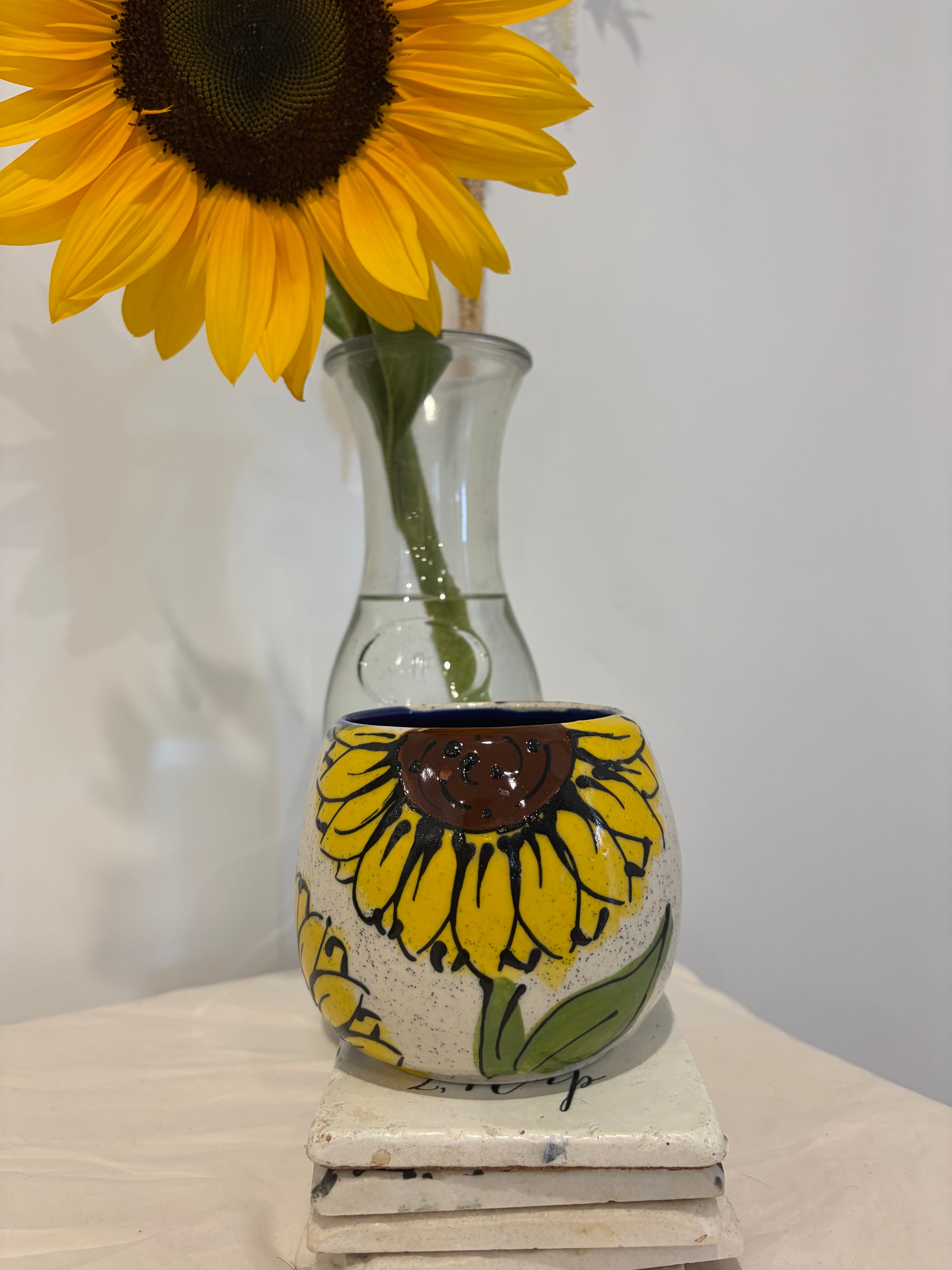 Handmade Sunflower Mugs