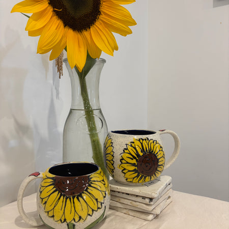Handmade Sunflower Mugs