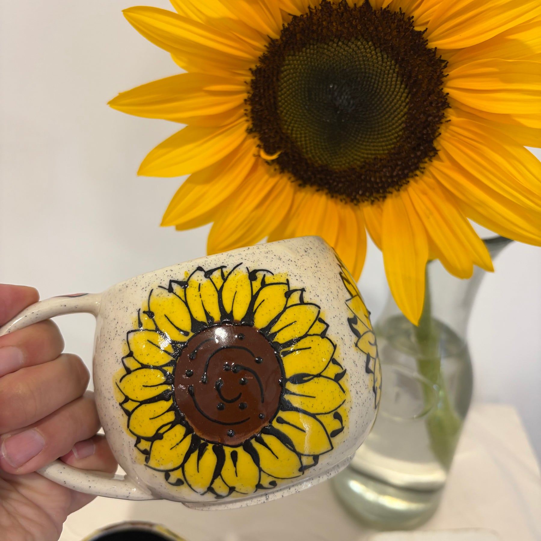 Handmade Sunflower Mugs