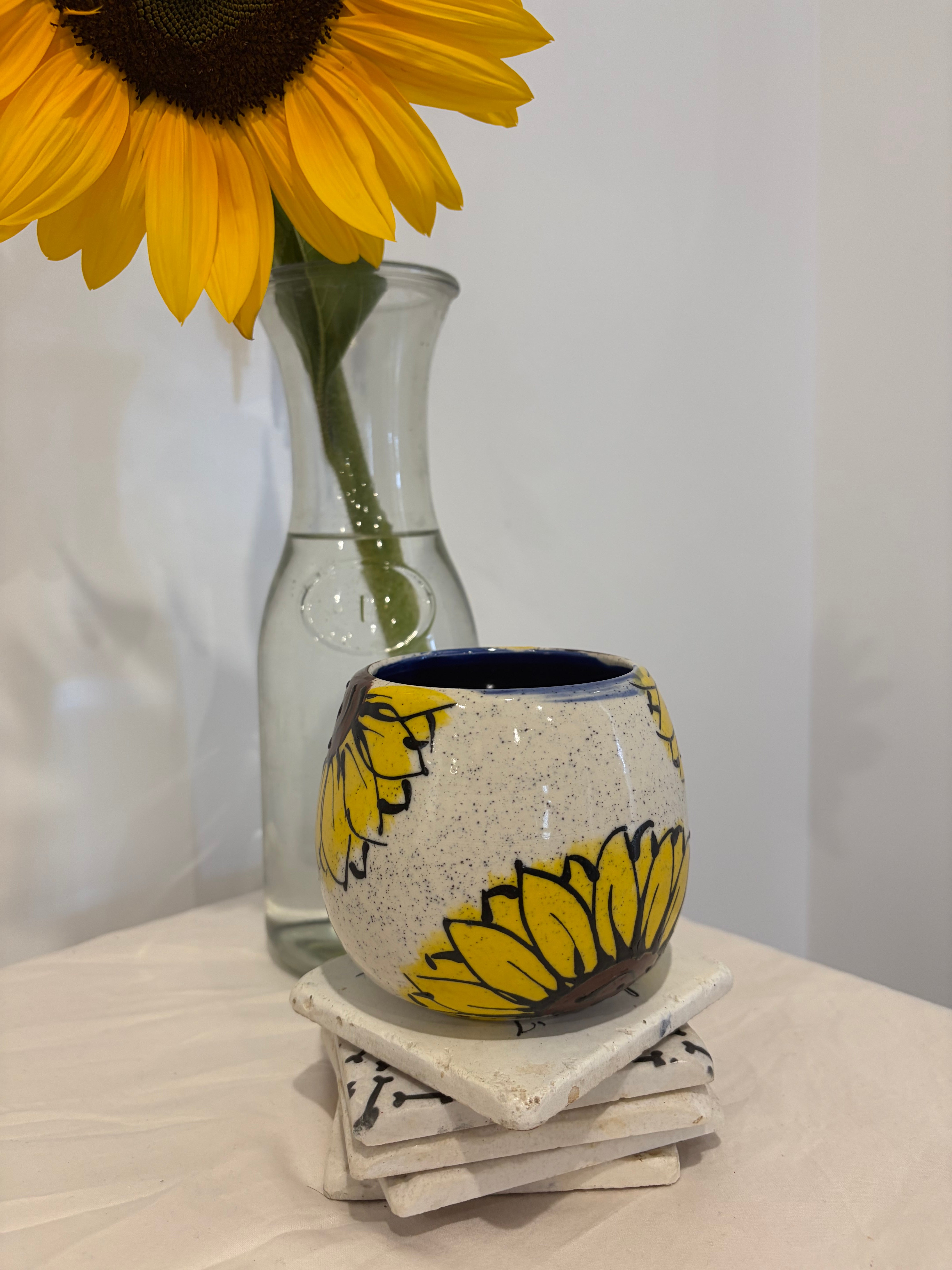 Handmade Sunflower Mugs